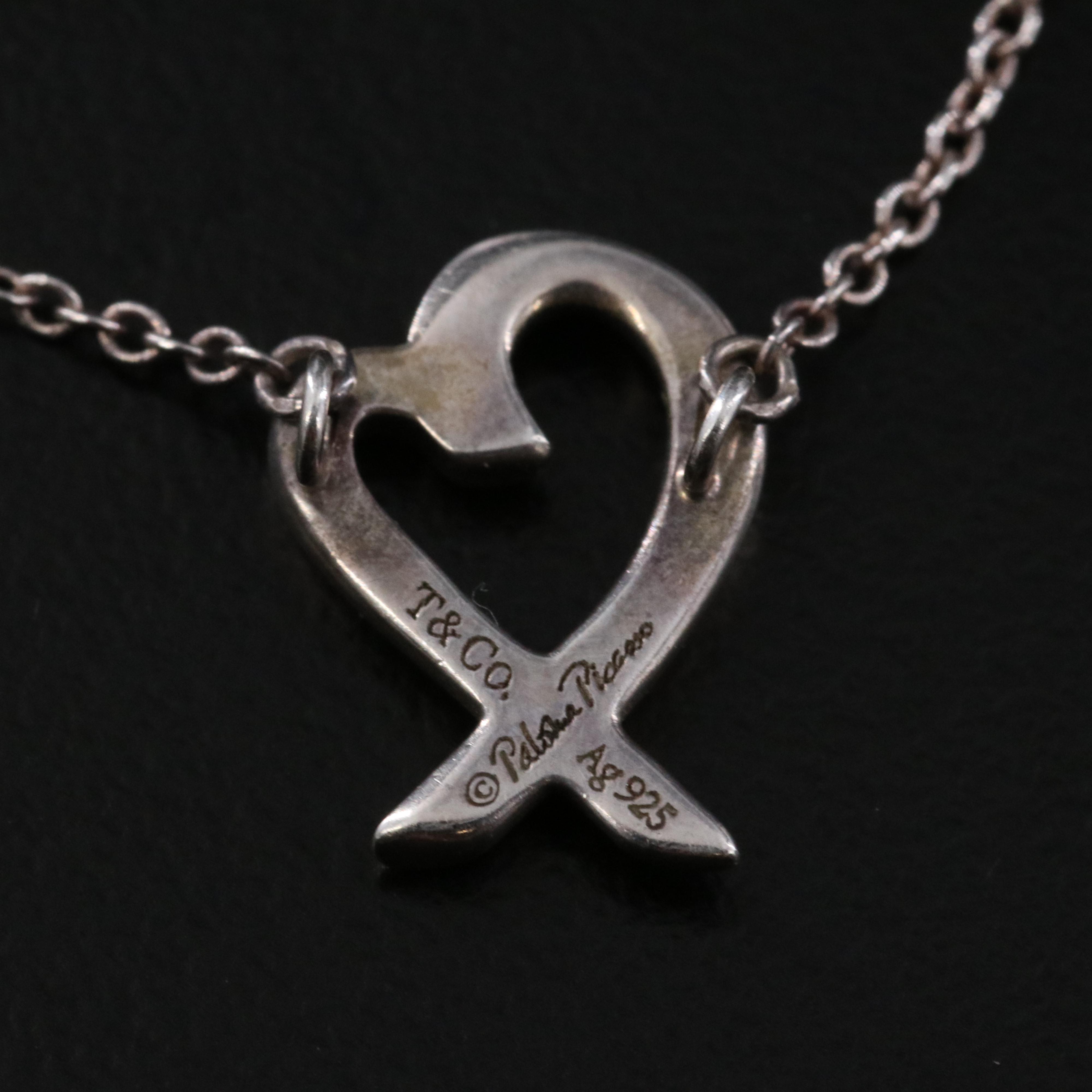 Paloma Picasso for Tiffany & Co. Loving Heart Sterling Necklace