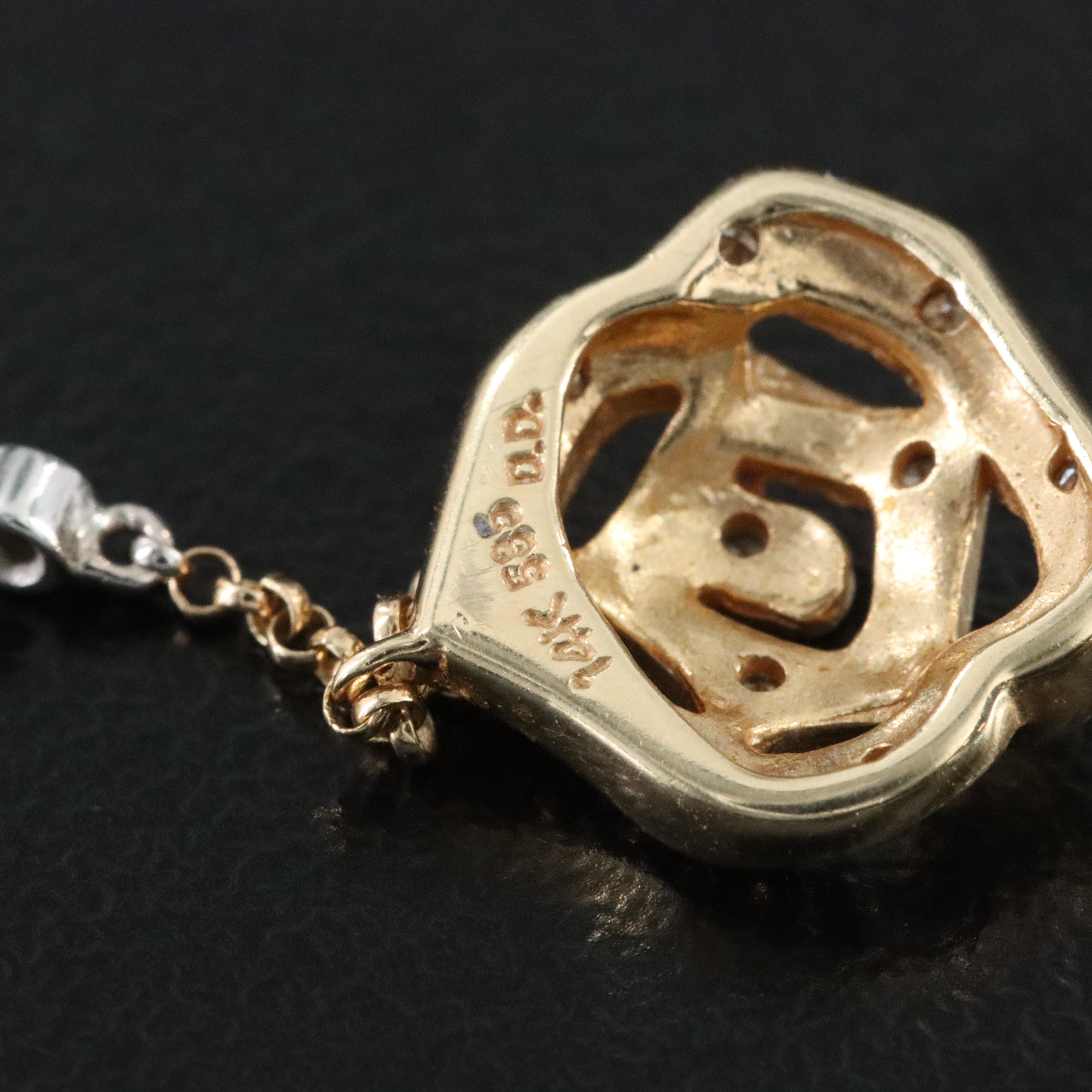 14K 0.10 CTW Diamond Rose Threader Earrings