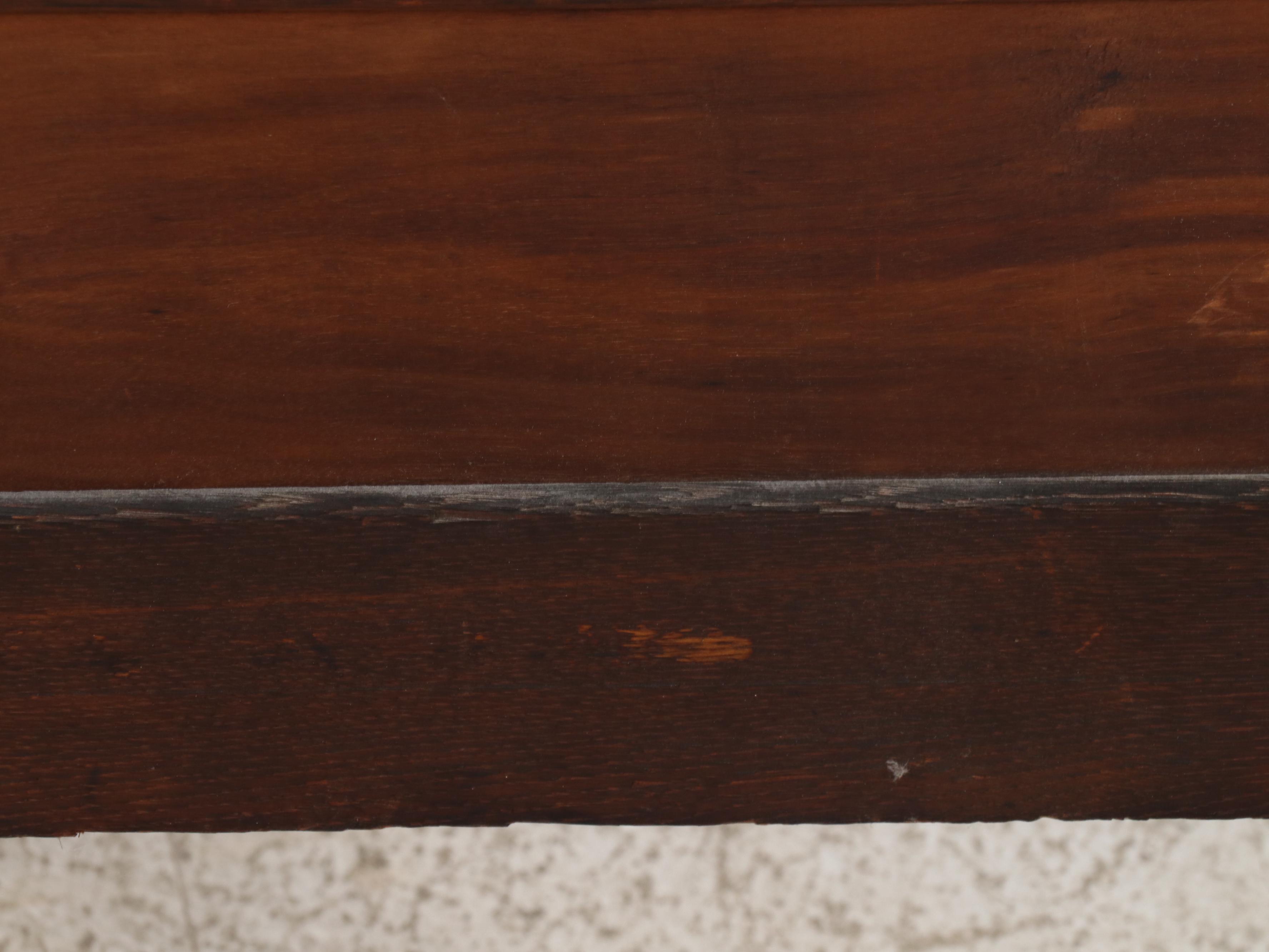 Victorian Serpentine Front Oak Dresser and Mirror