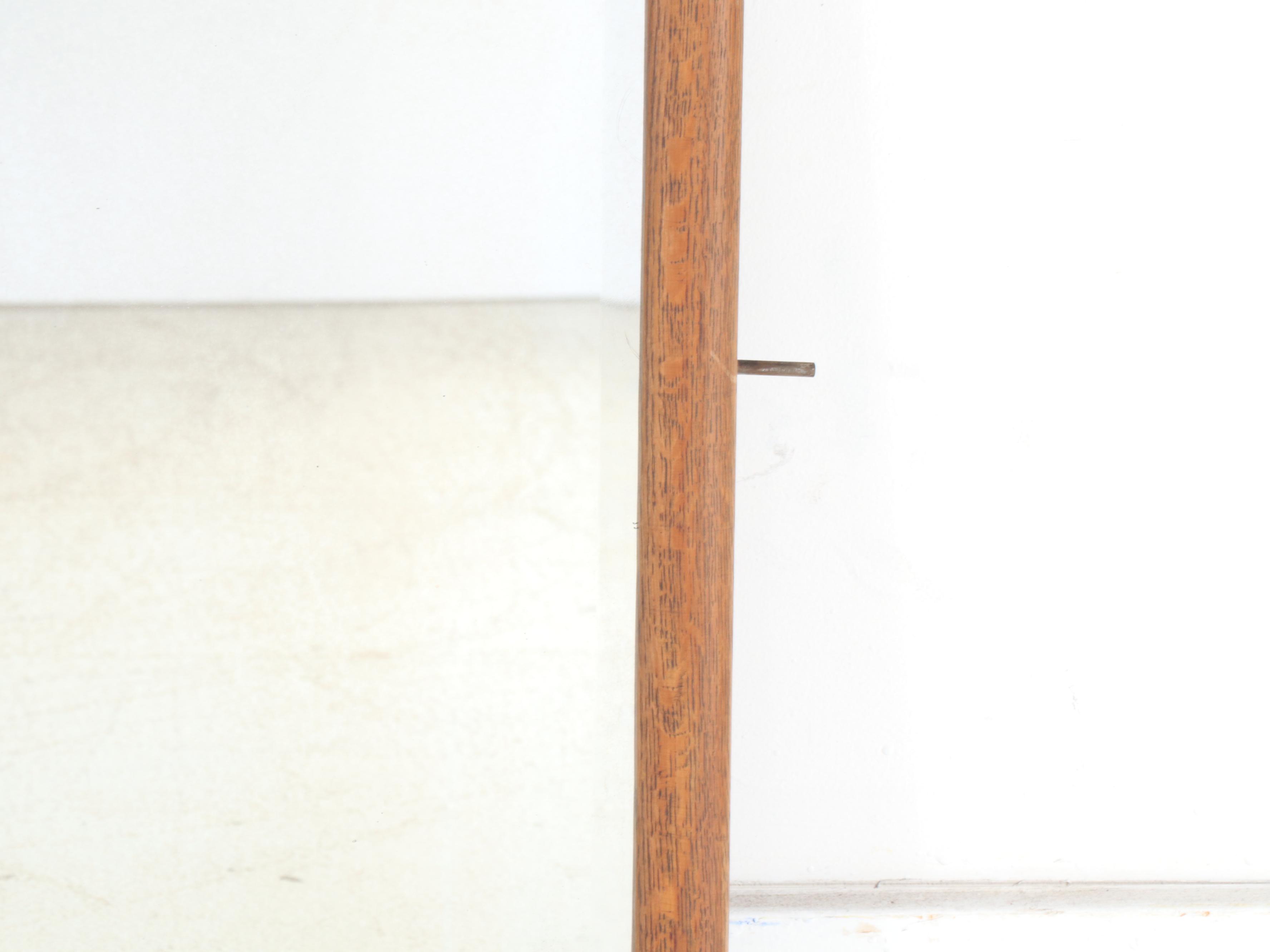 Victorian Serpentine Front Oak Dresser and Mirror