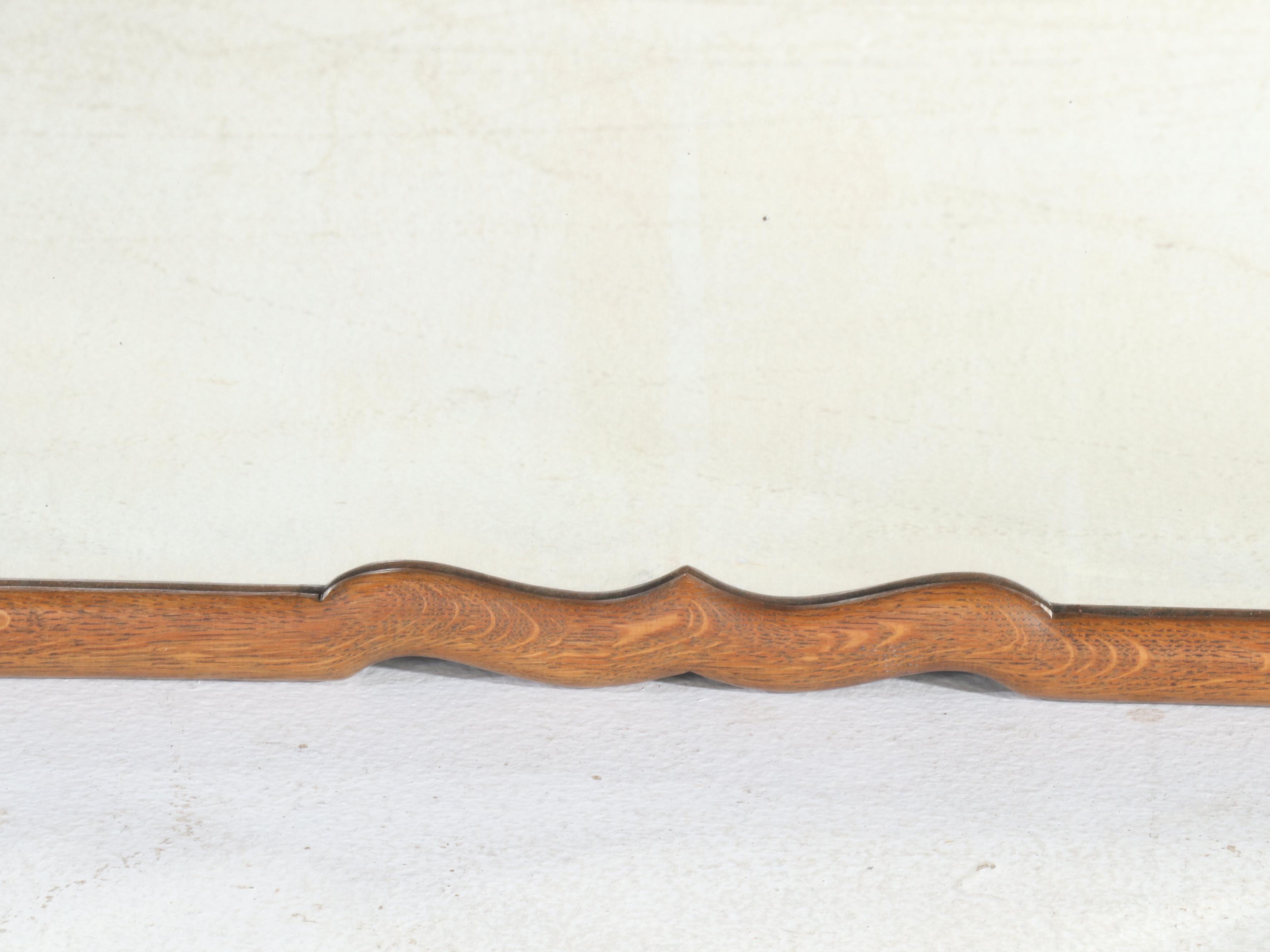 Victorian Serpentine Front Oak Dresser and Mirror