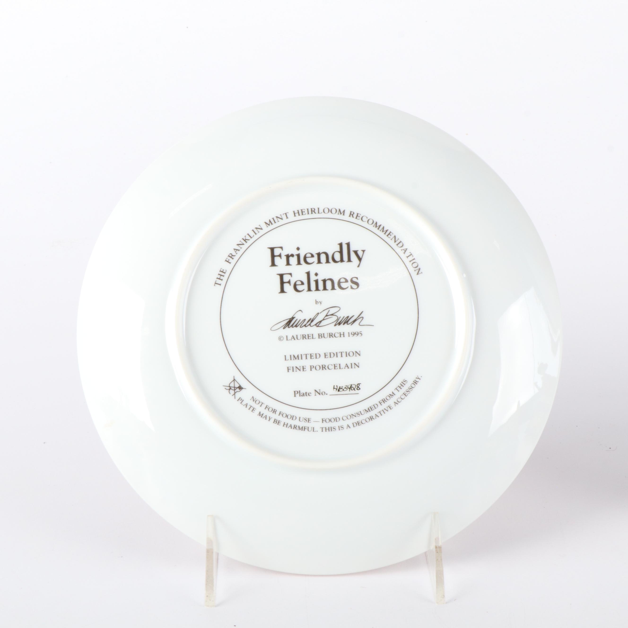 Laurel Burch "Friendly Felines" and Lily Chang Garden Discovery Plates, Figures