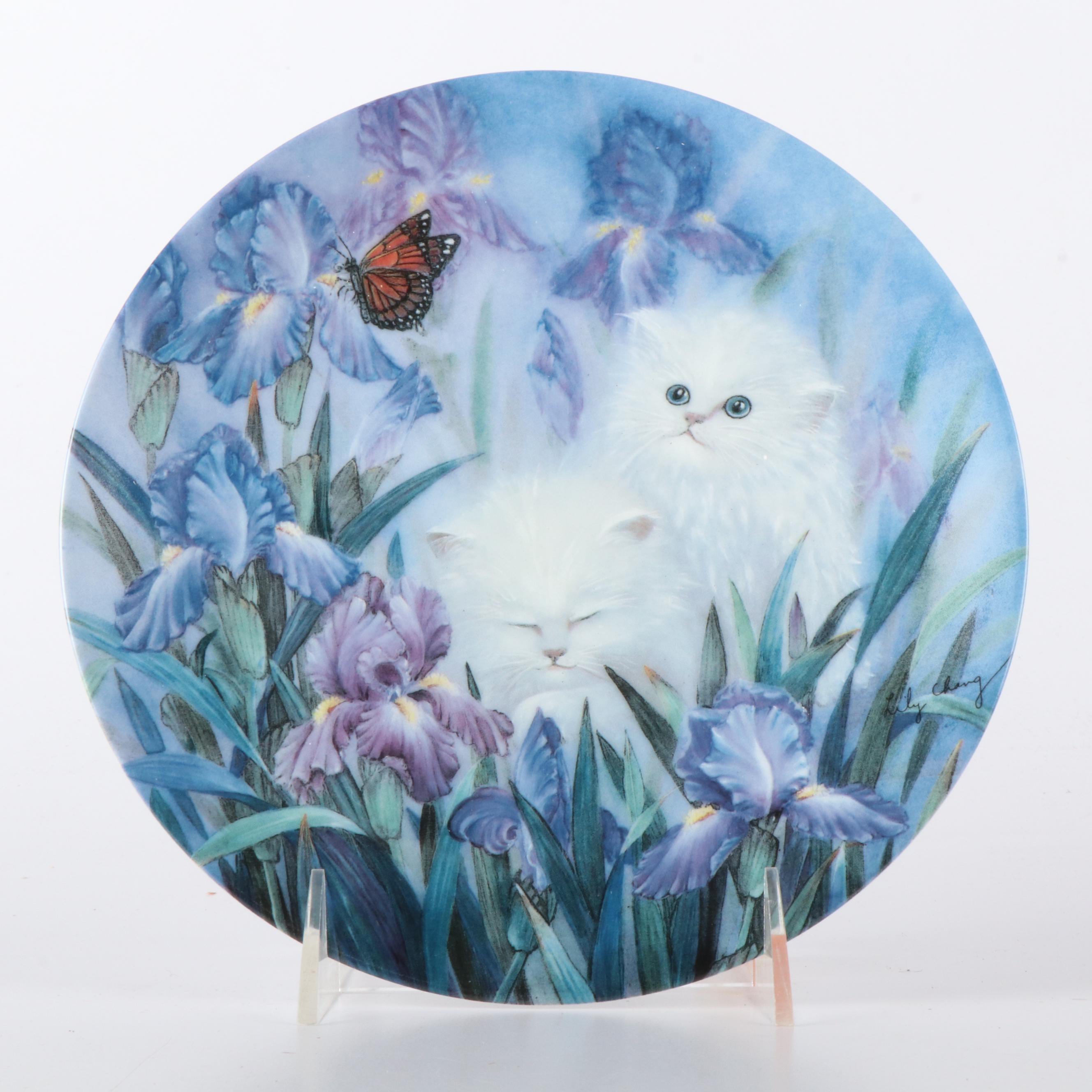 Laurel Burch "Friendly Felines" and Lily Chang Garden Discovery Plates, Figures