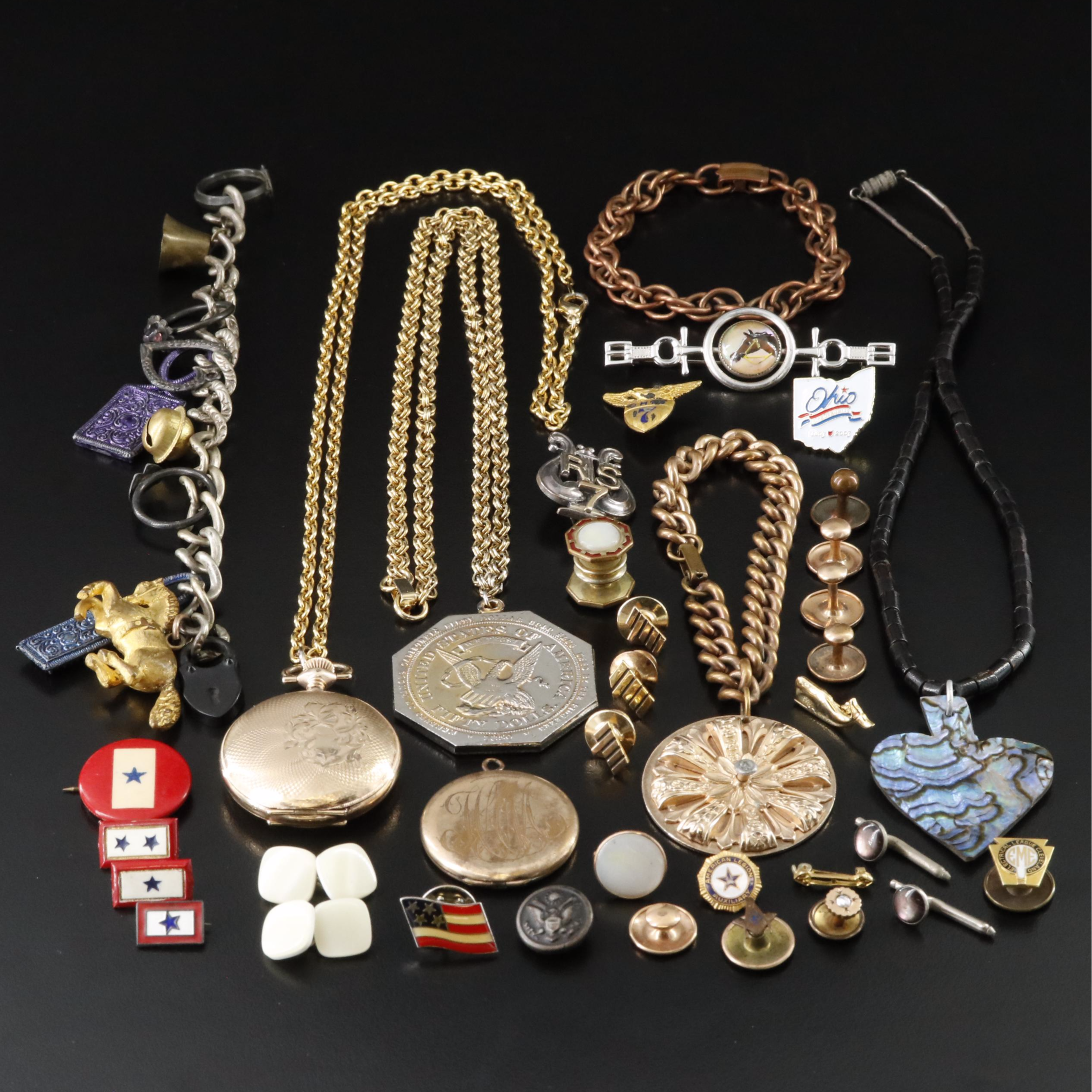 Krementz Shirt Studs and Abalone Featured in Vintage Jewelry Collection