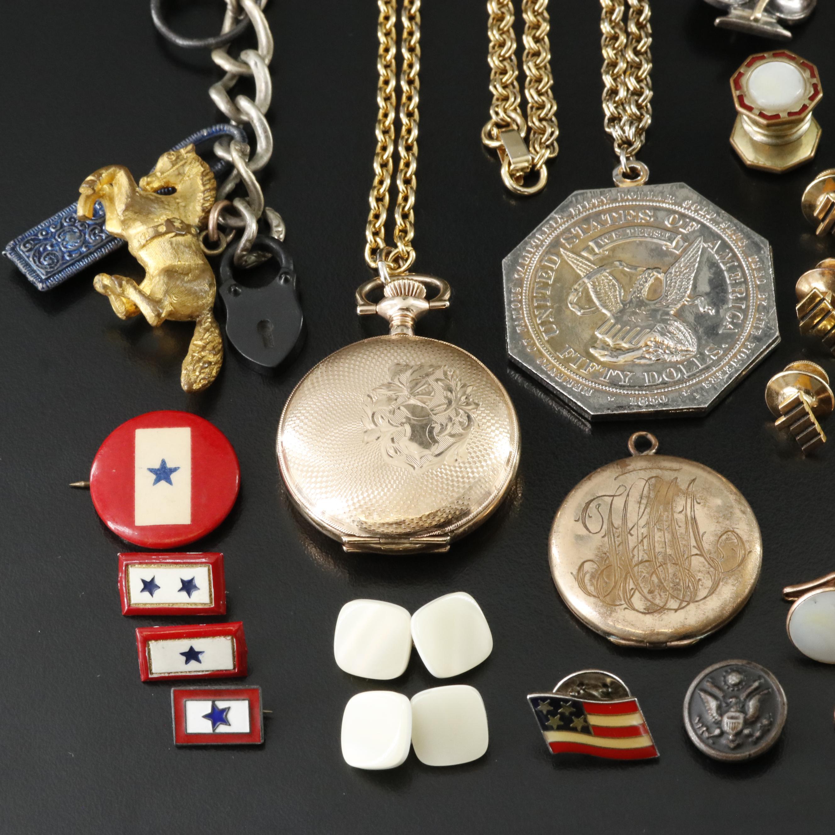 Krementz Shirt Studs and Abalone Featured in Vintage Jewelry Collection