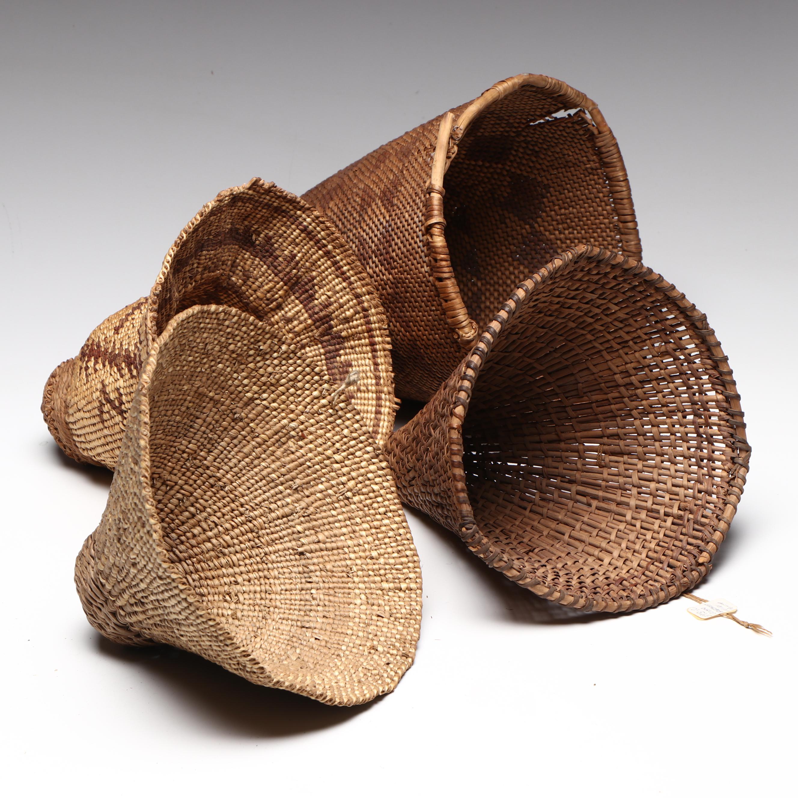Four Indigenous Baskets, Northwest Coast, California and Great Basin Forms