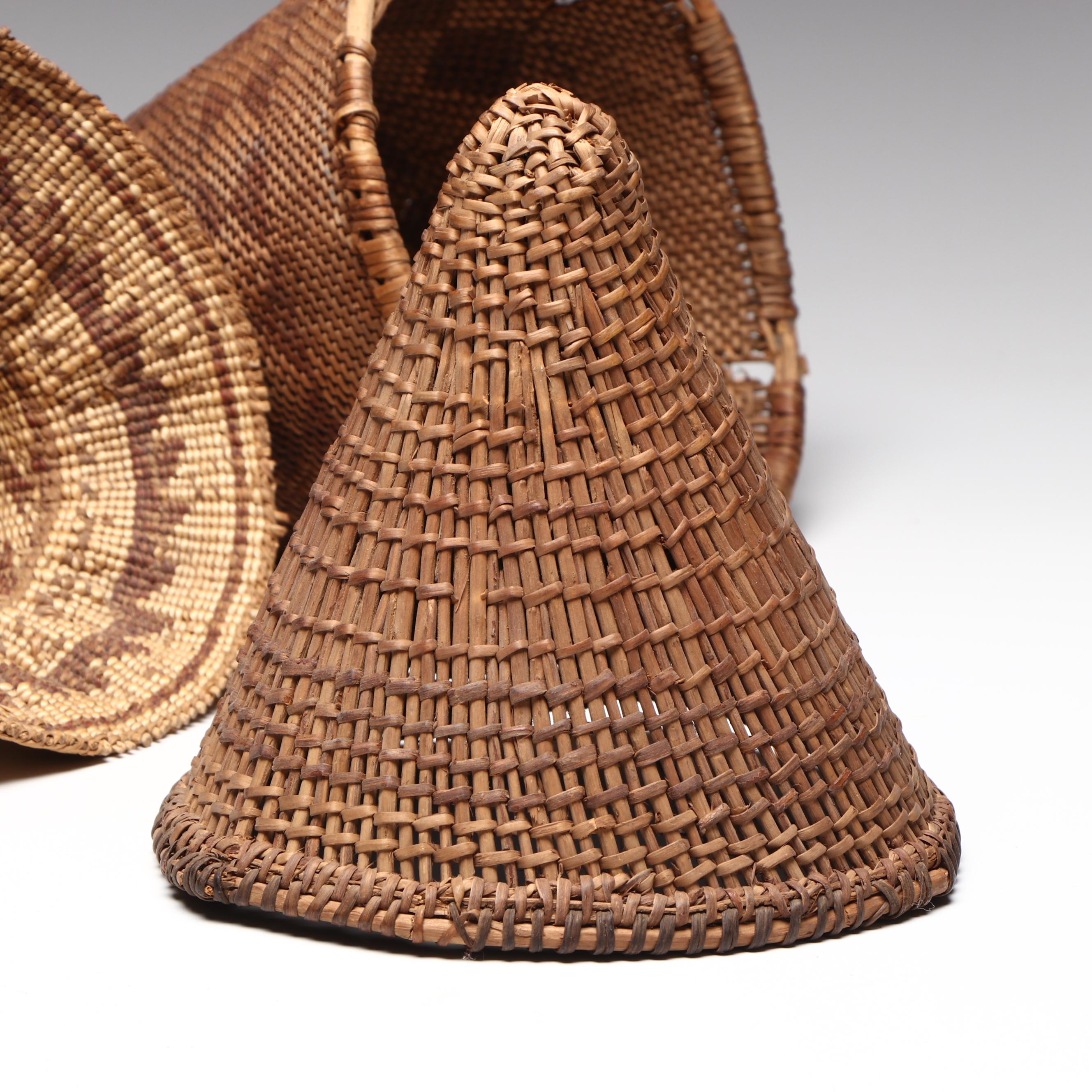 Four Indigenous Baskets, Northwest Coast, California and Great Basin Forms