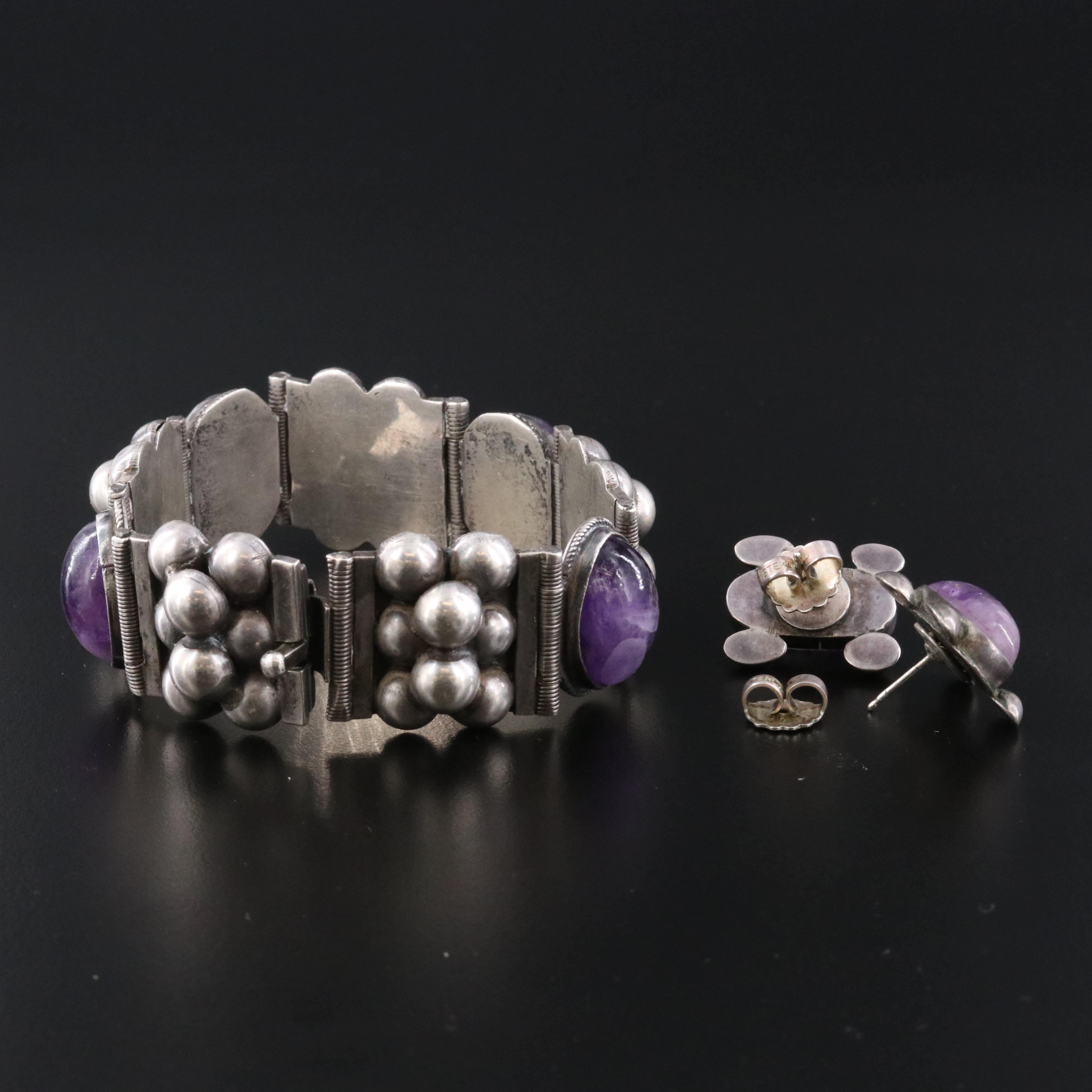 Vintage Sterling Amethyst Jewelry