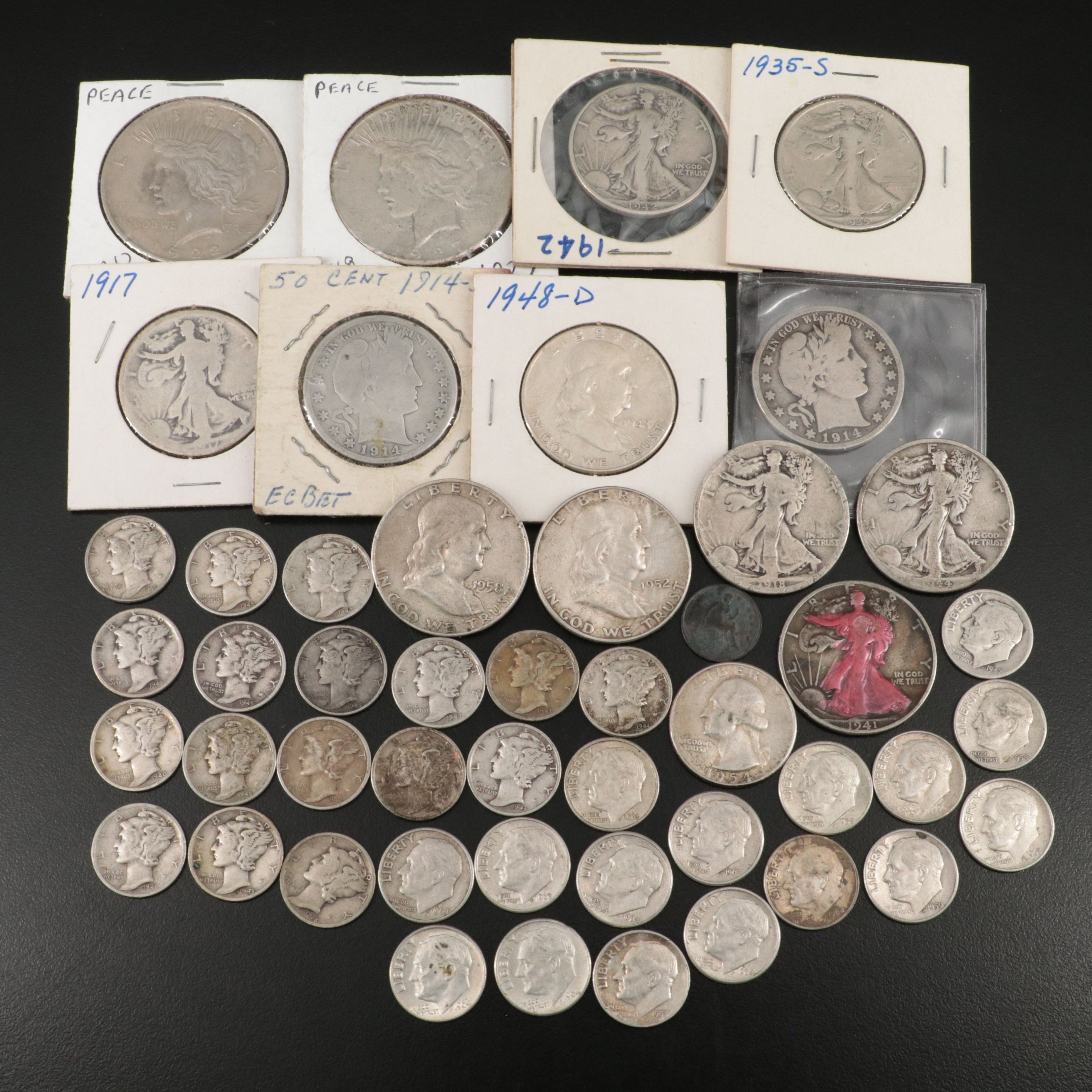 Large Group of Antique to Vintage U.S. Silver Coins