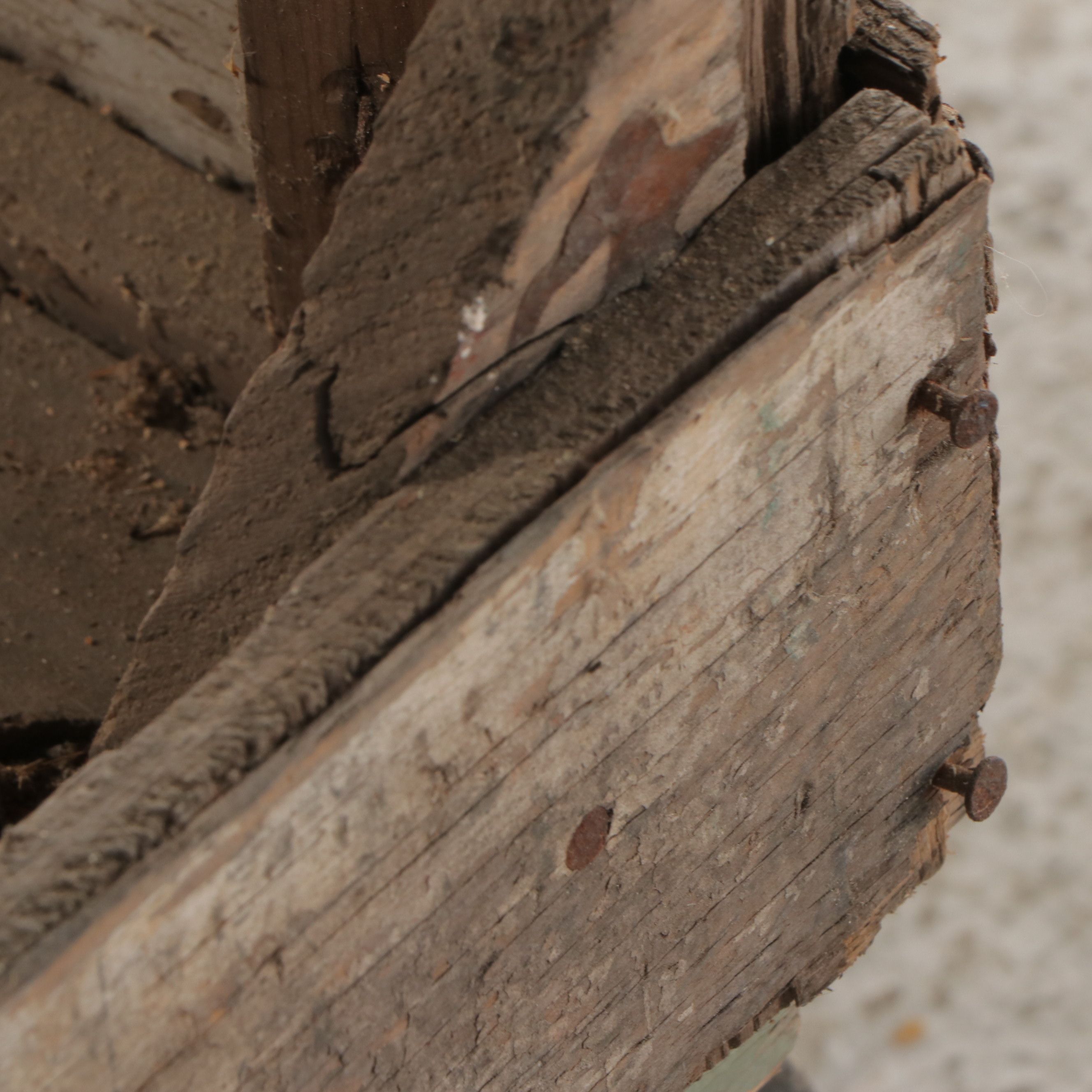 Rustic Wood Industrial Cart, Mid to Late 20th Century