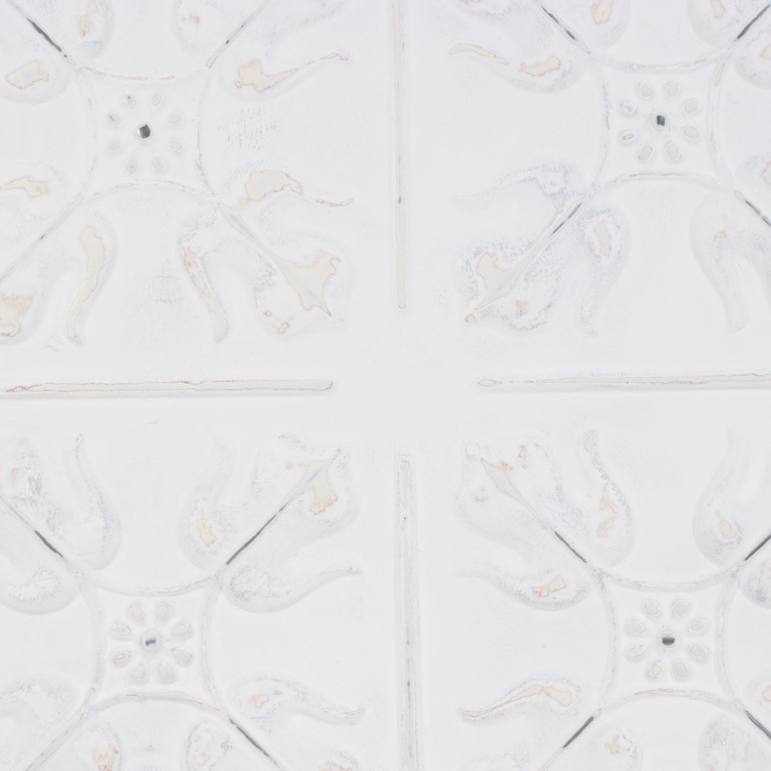 Rustic Style Embossed Metal Square Wall Panels