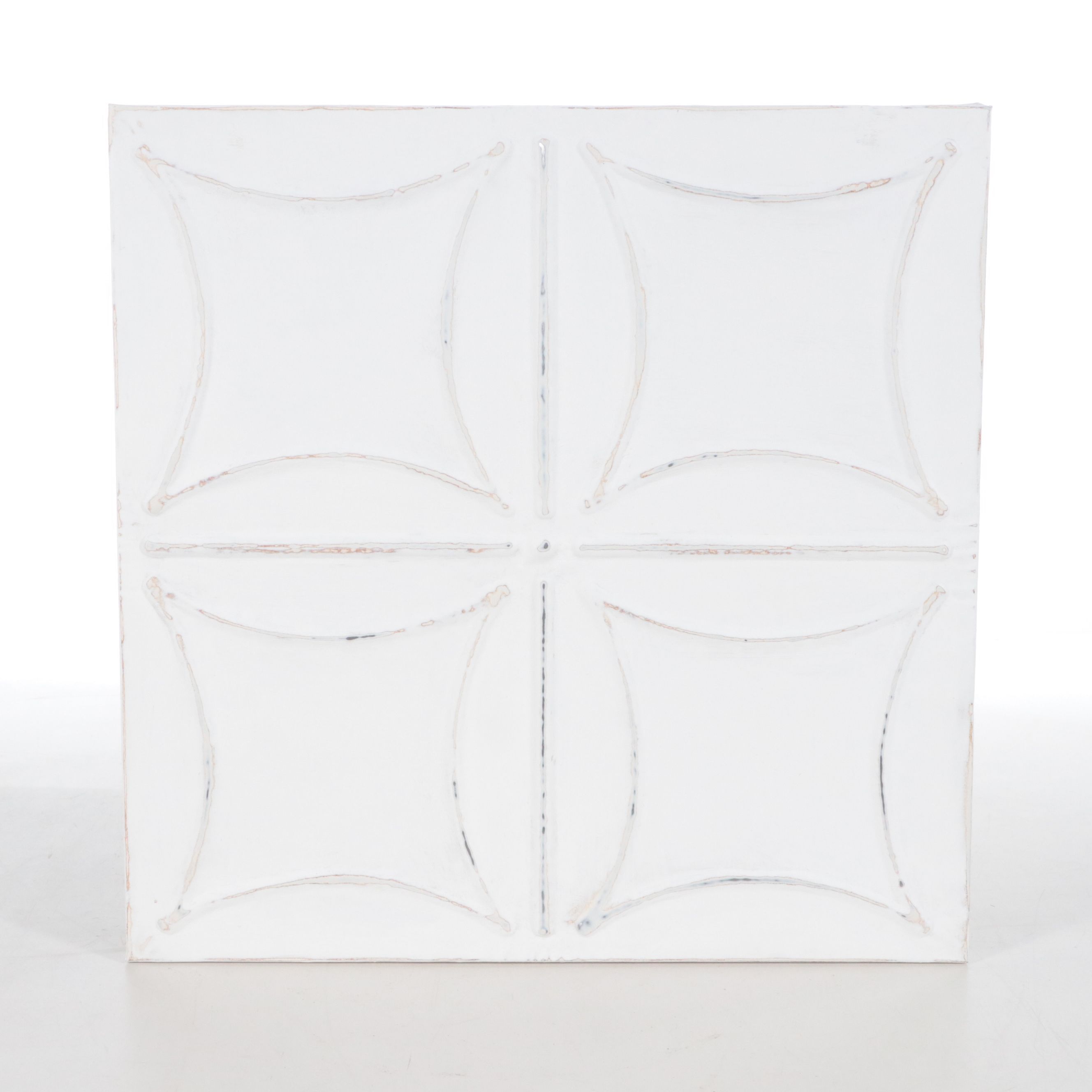 Rustic Style Embossed Metal Square Wall Panels