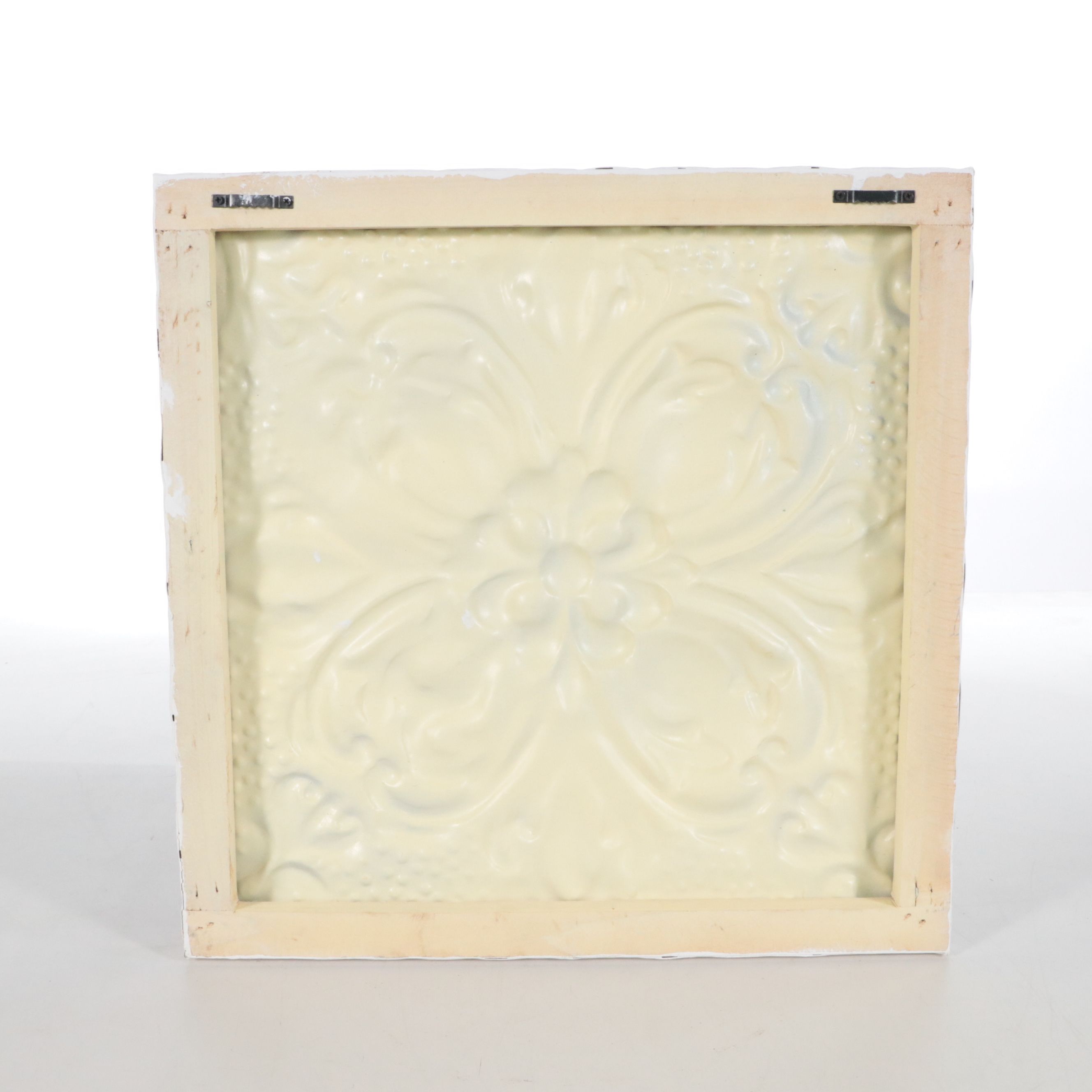 Rustic Style Embossed Metal Square Wall Panels