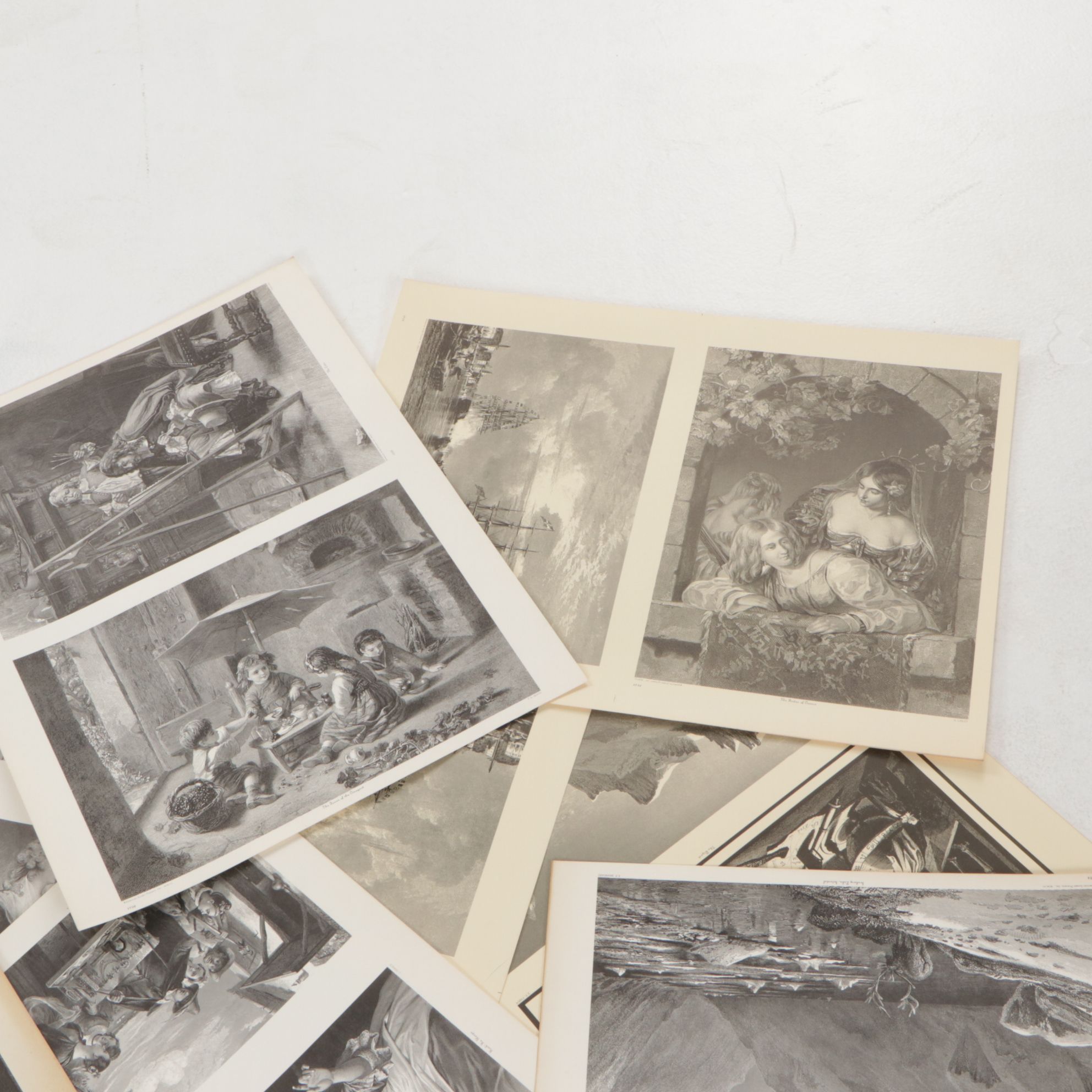 Uncut Lithograph Sheets "Adoration," "The Critic" and More, 1970