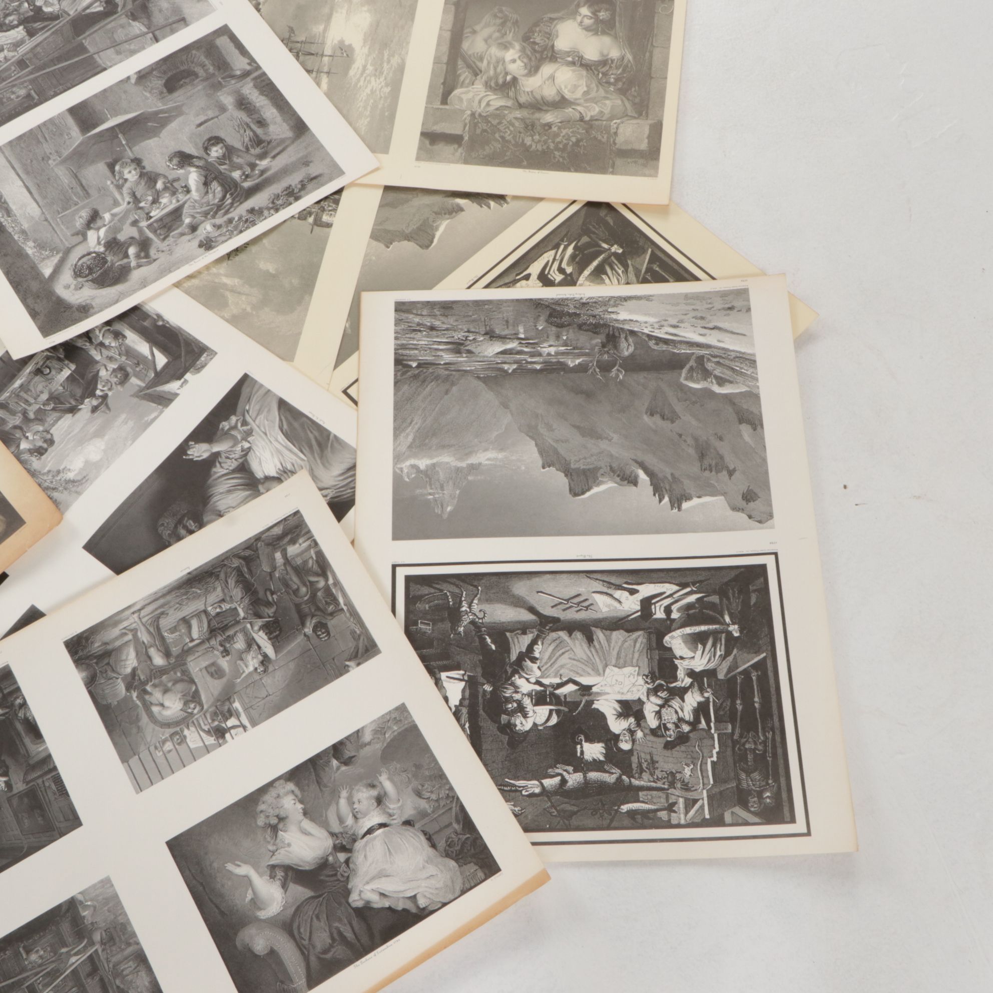 Uncut Lithograph Sheets "Adoration," "The Critic" and More, 1970