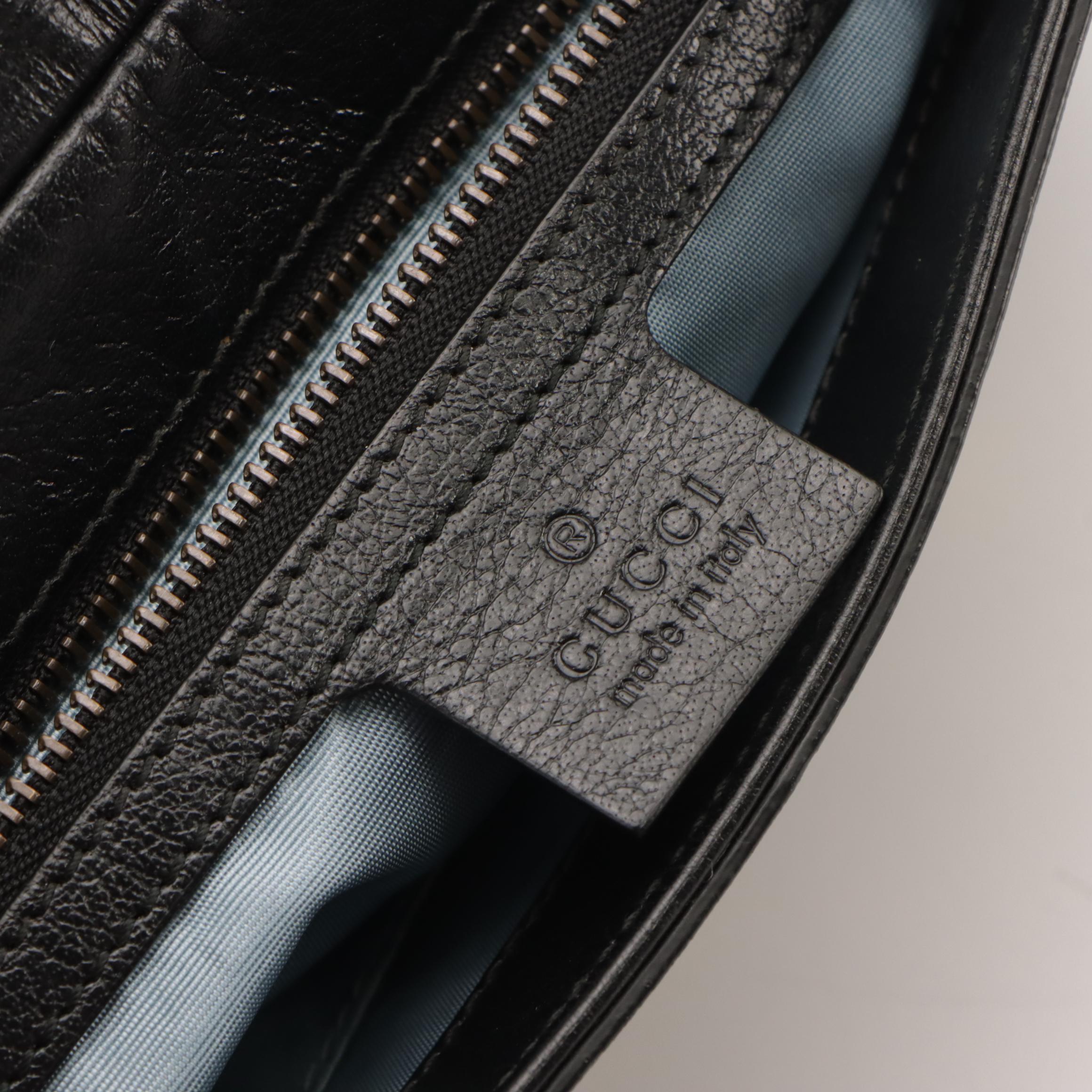 Gucci Thiara Diagonal GG Double Envelope Flap Two-Way Bag in Calfskin Leather