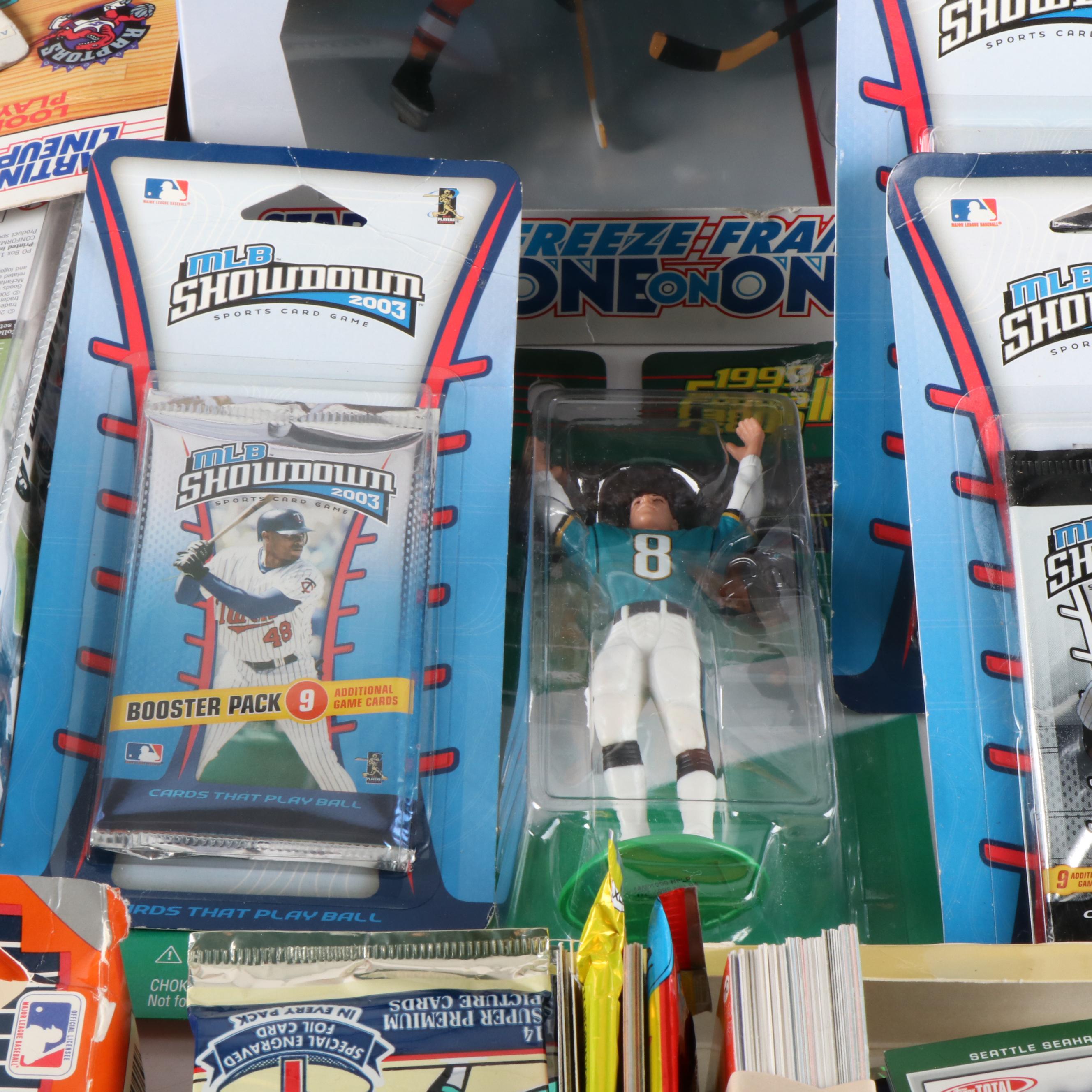 Football, Hockey, and Basketball Action Figures, Trading Cards and More