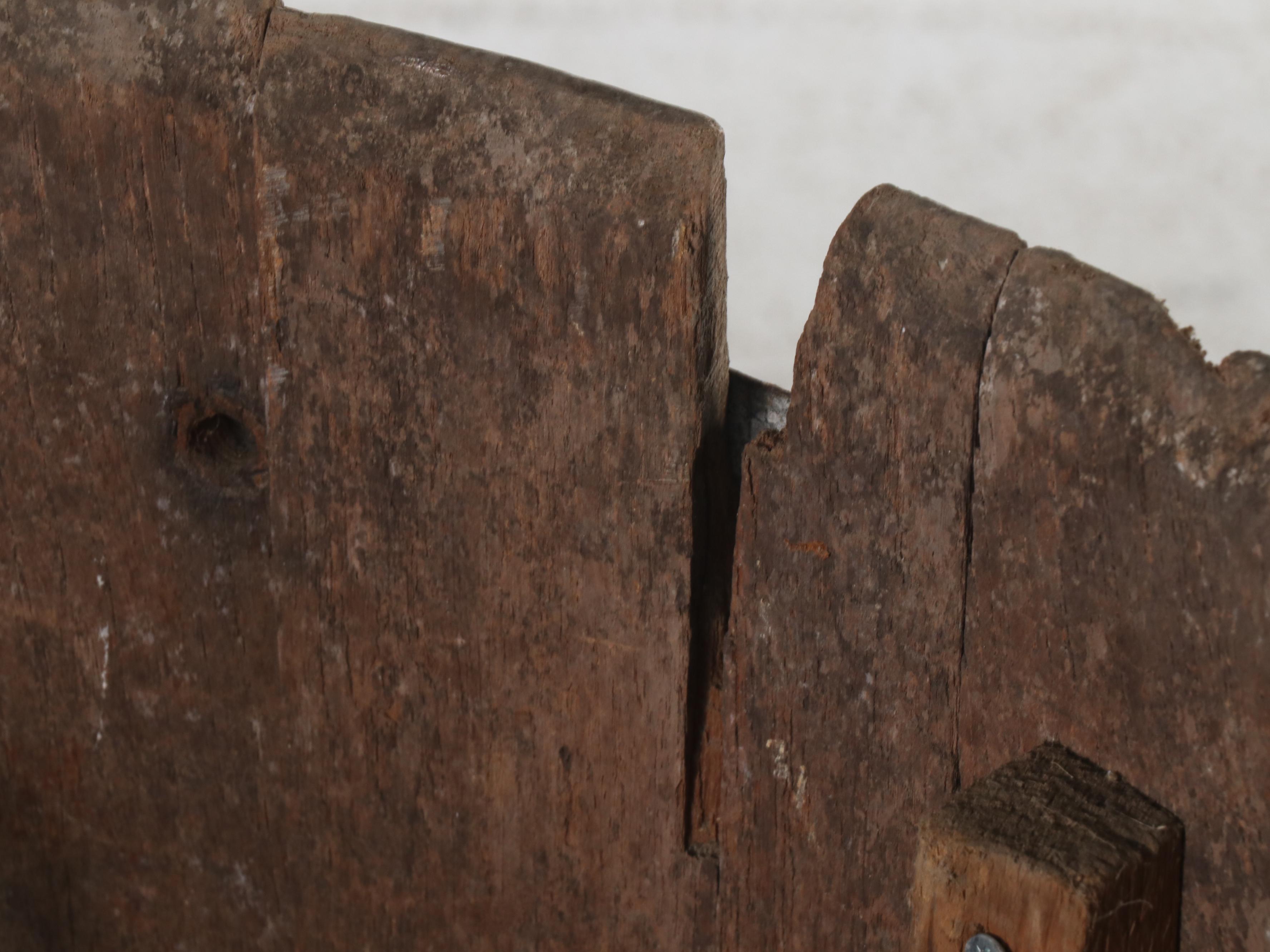 Large Primitive Wood Coopered Bucket with Handles
