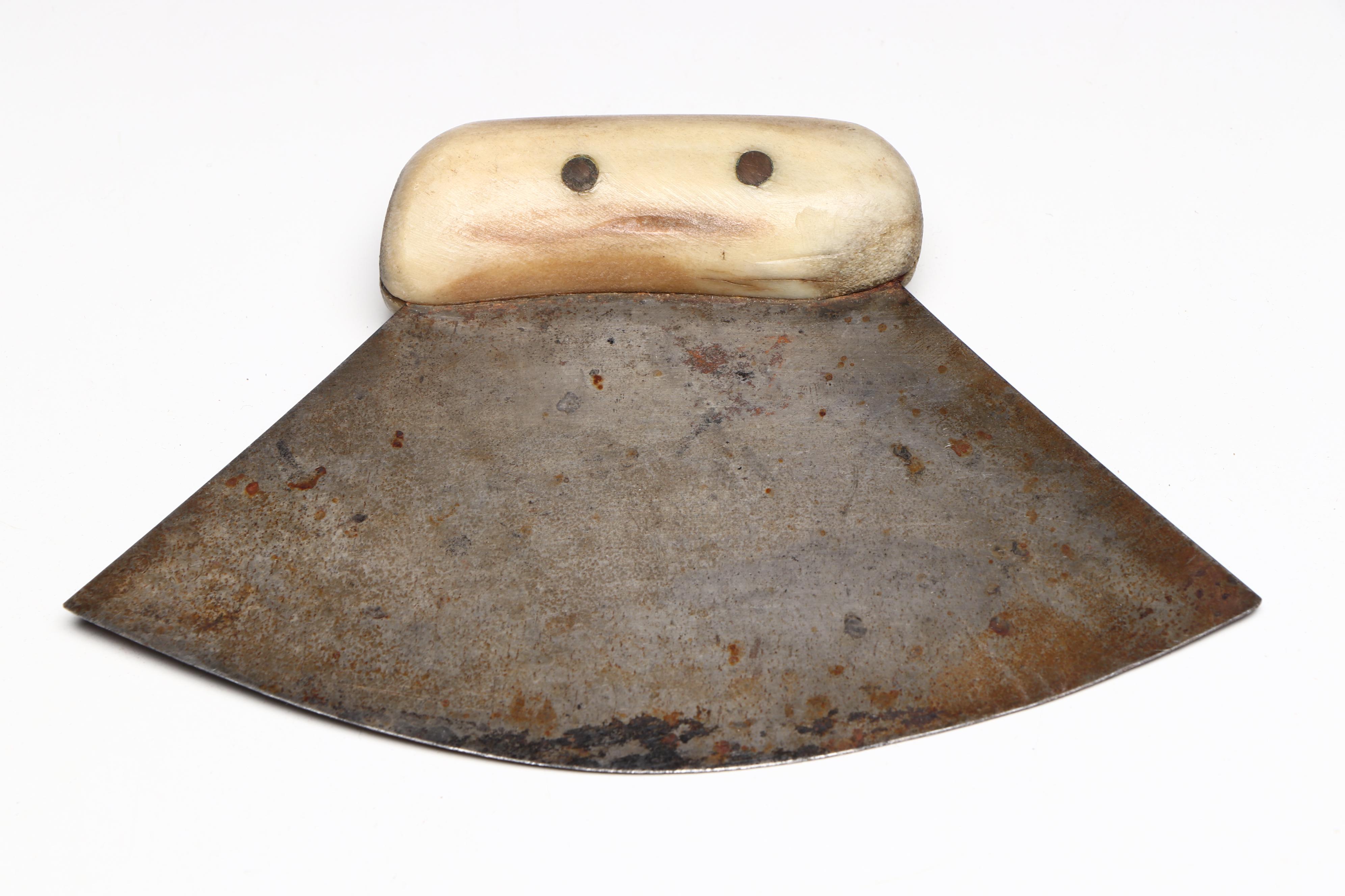 Inuit Bone and Wood Handled Ulu Knives