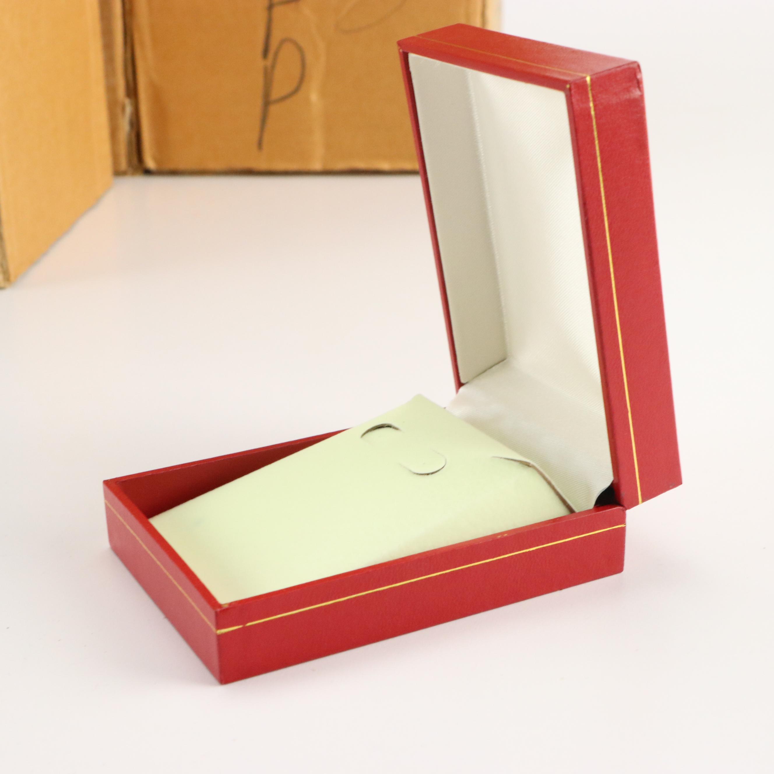 Red and Gilt Covered Plastic Earring Holder Boxes