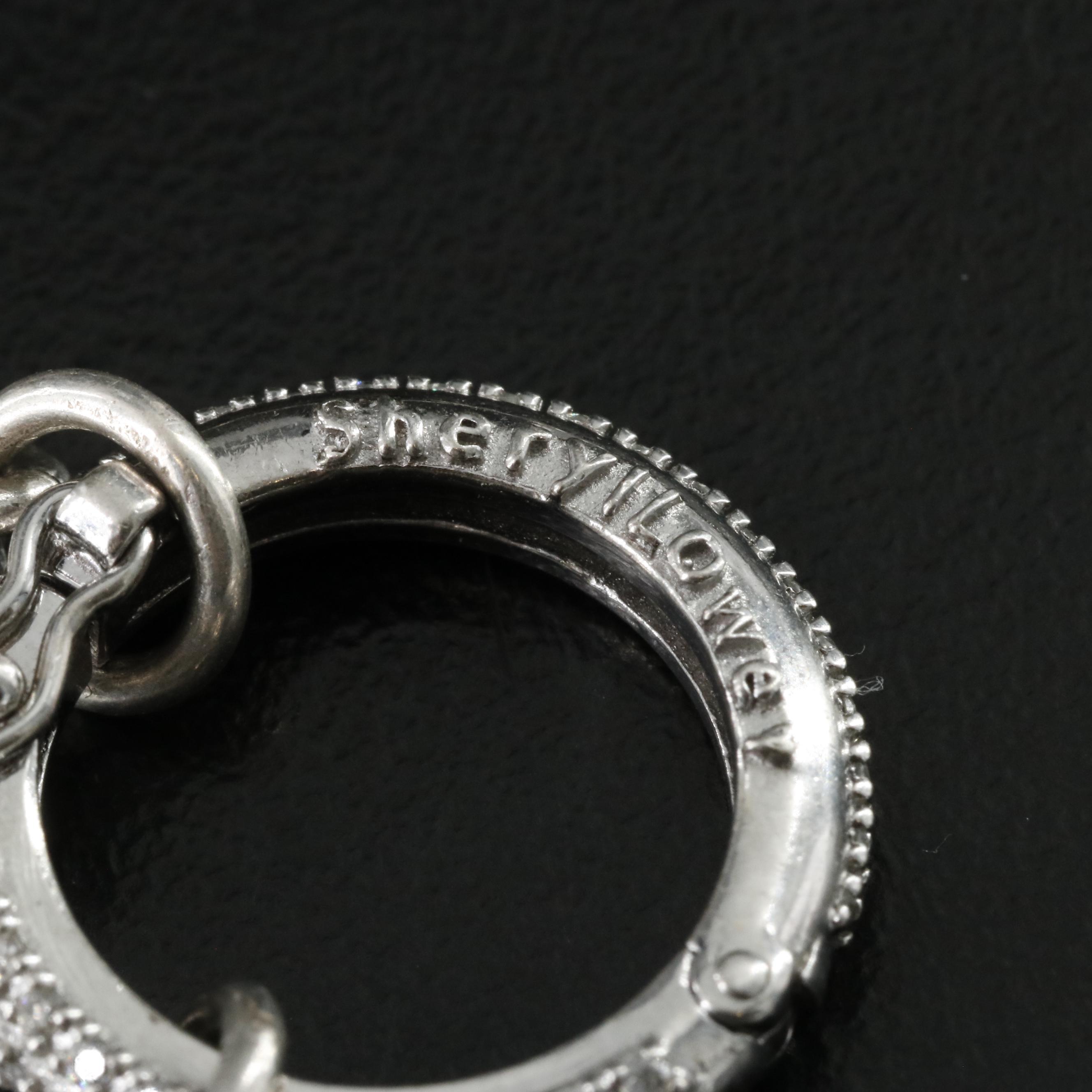 Sheryl Lowe Sterling Fossilized Wood Opalite and Diamond