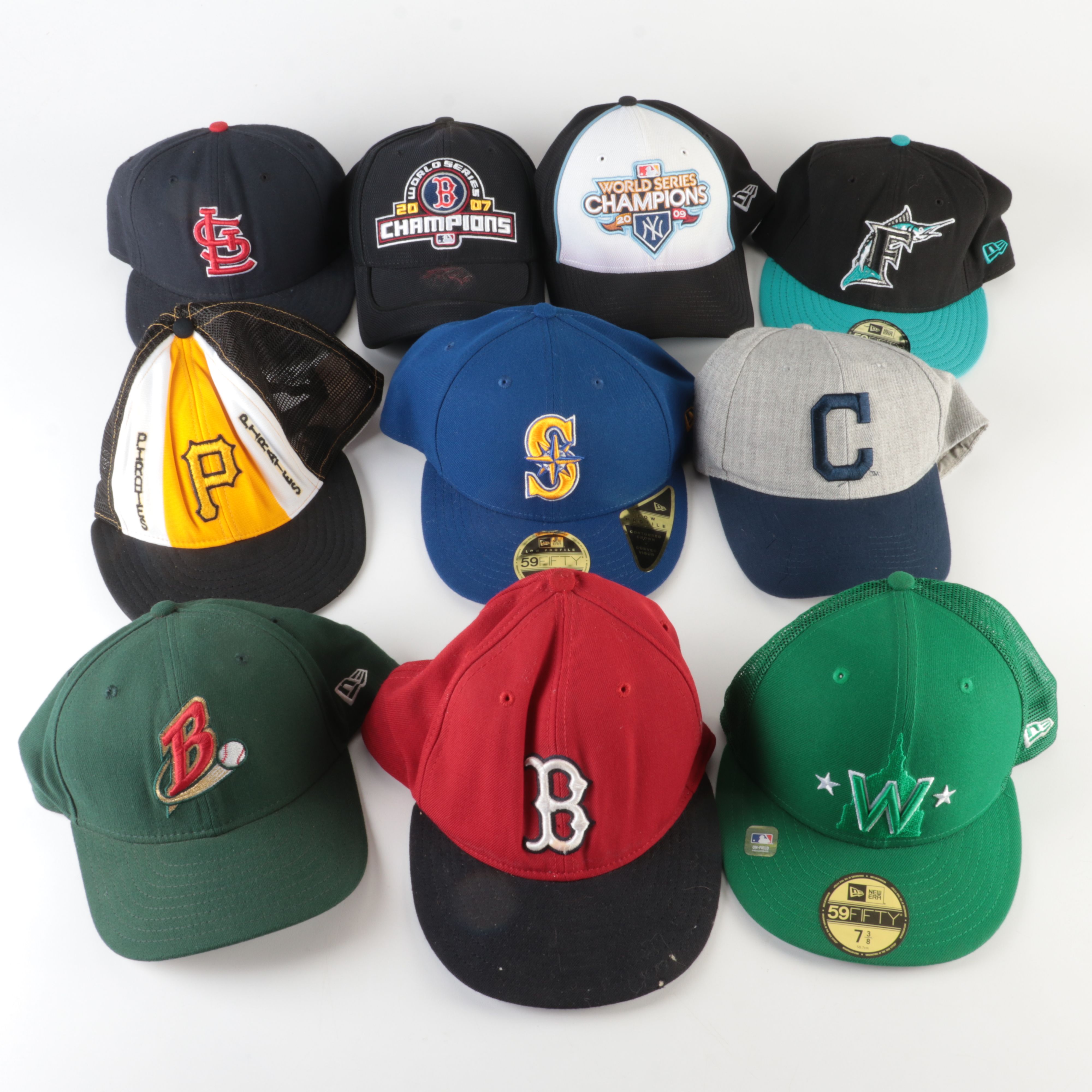 Boston Red Sox, Seattle Mariners, Pittsburgh Pirates, and More Baseball Hats