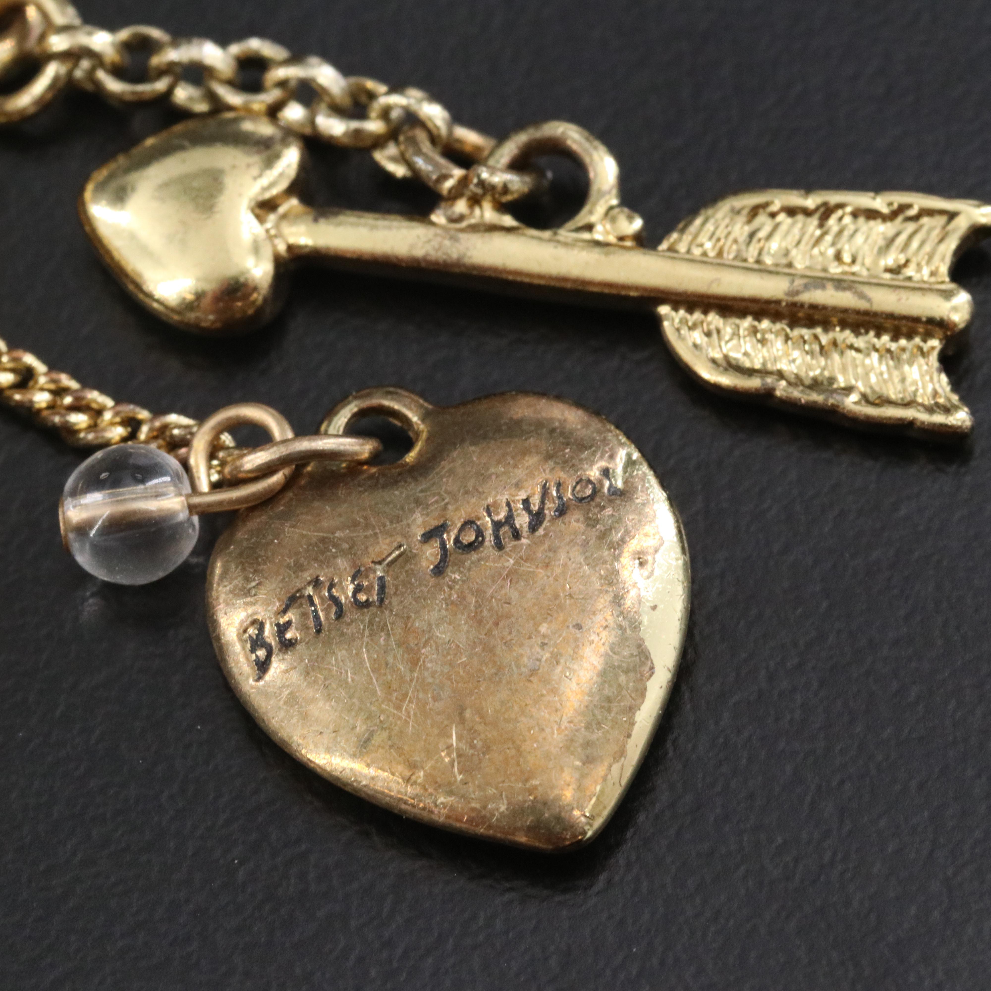 Betsy Johnson Rhinestone Flower Bracelet