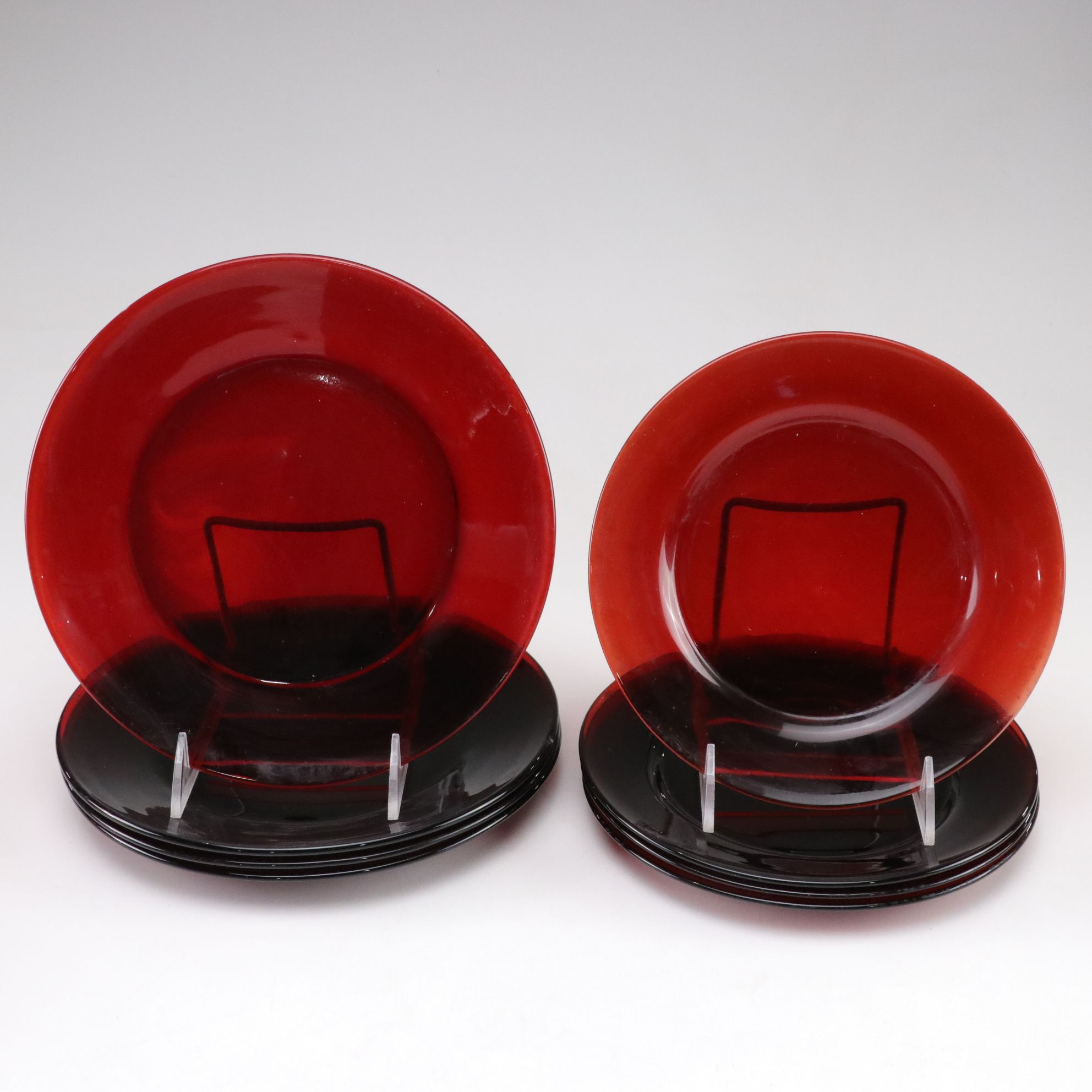 Anchor Hocking "Royal Ruby" Red Glass Dinnerware Set for Four