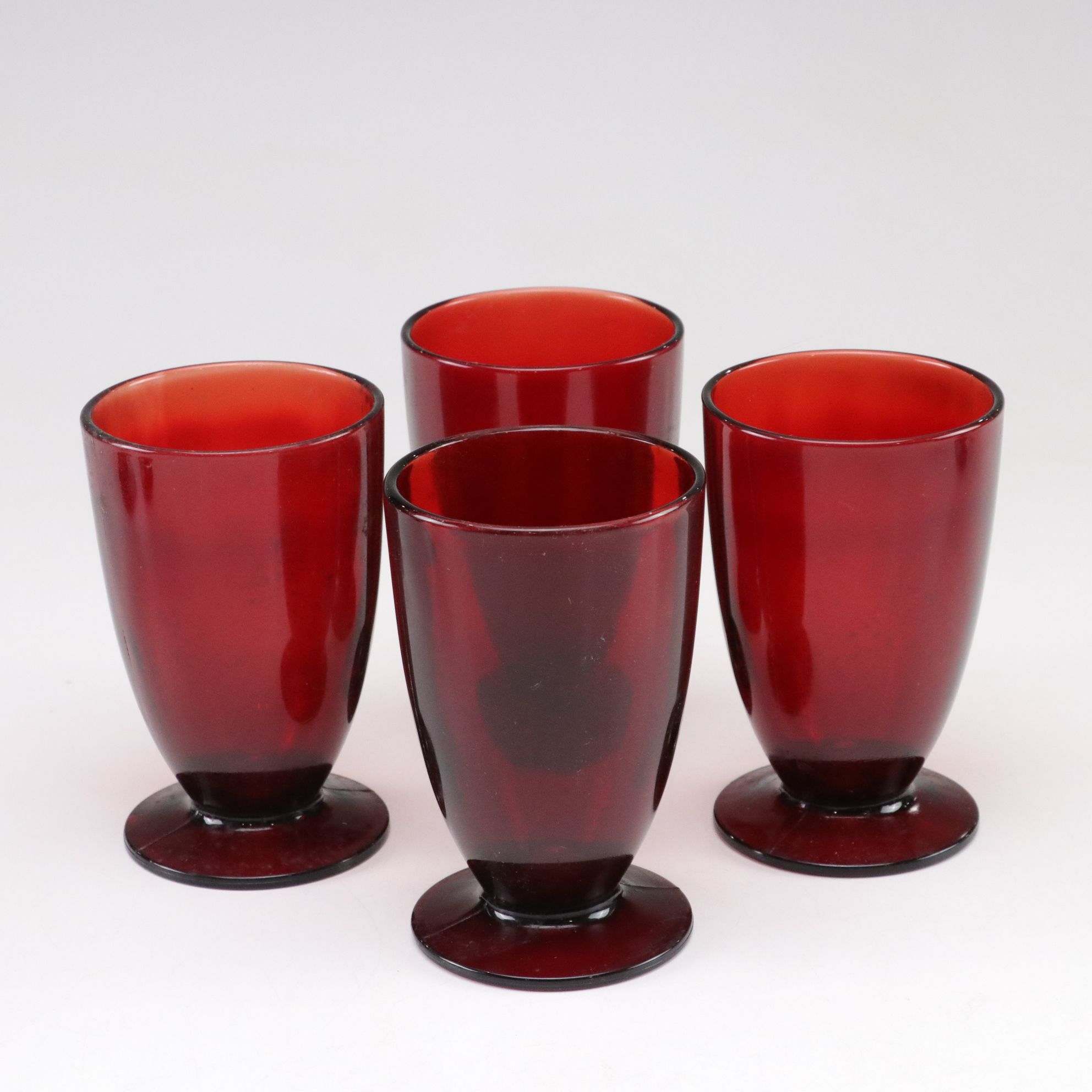 Anchor Hocking "Royal Ruby" Red Glass Dinnerware Set for Four