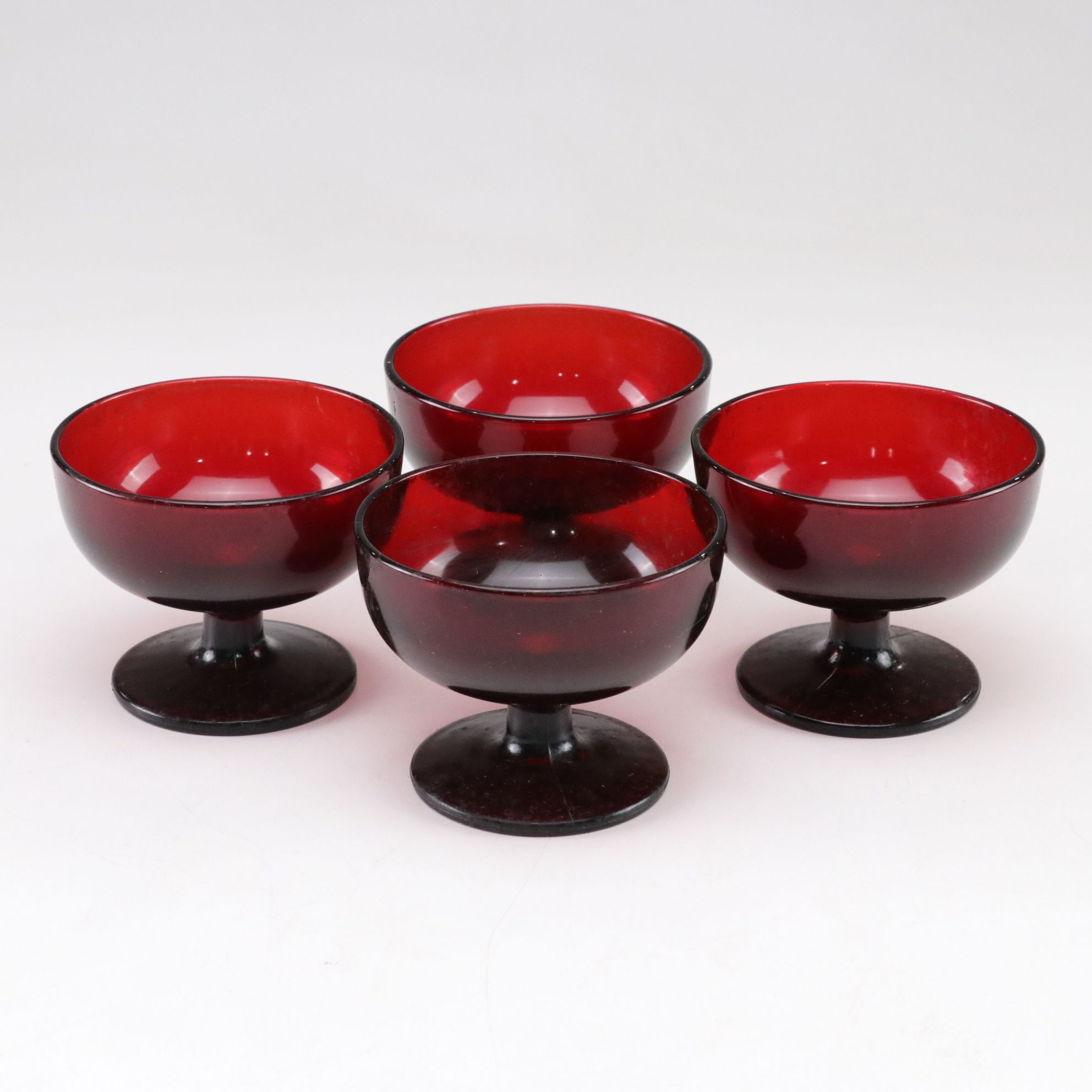 Anchor Hocking "Royal Ruby" Red Glass Dinnerware Set for Four