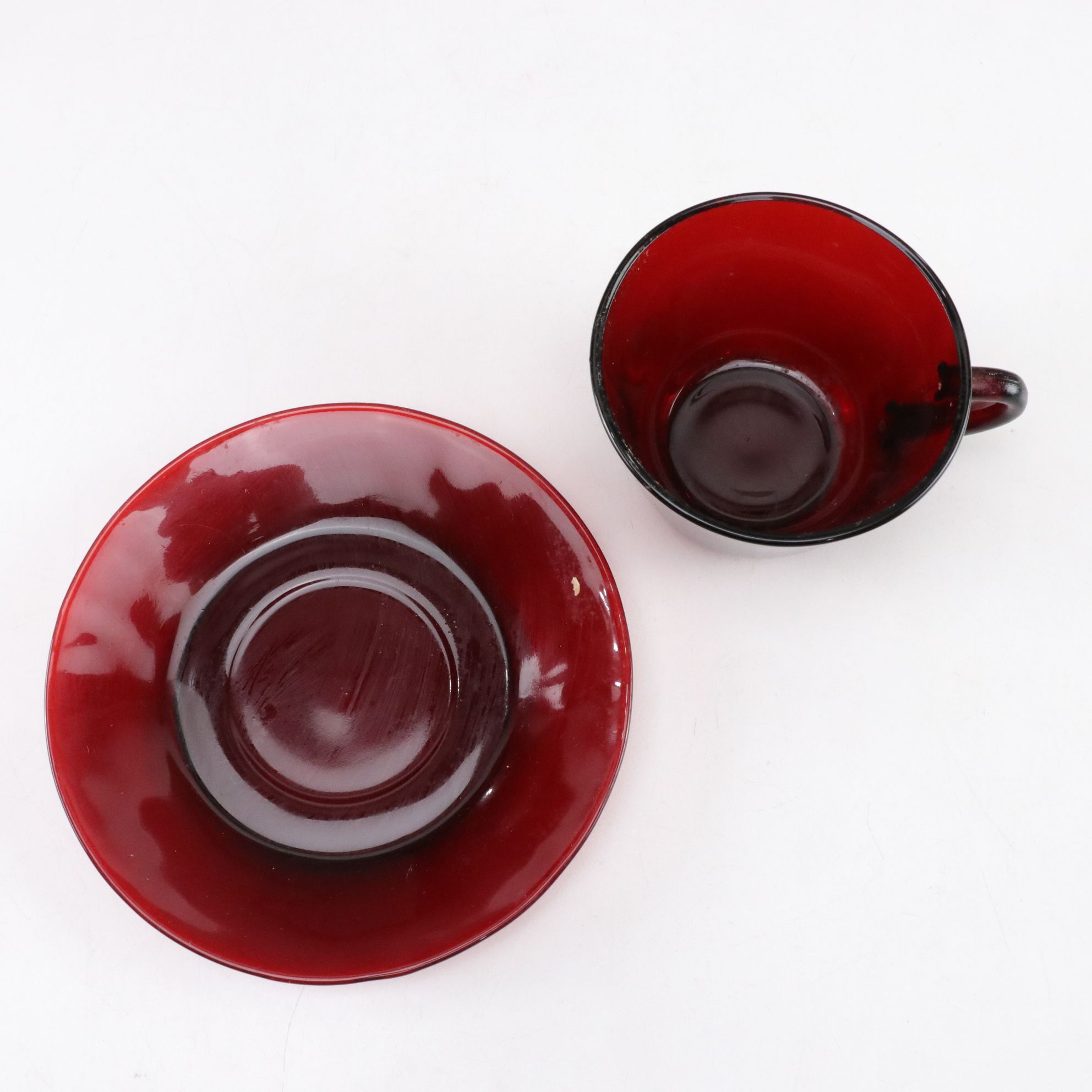 Anchor Hocking "Royal Ruby" Red Glass Dinnerware Set for Four