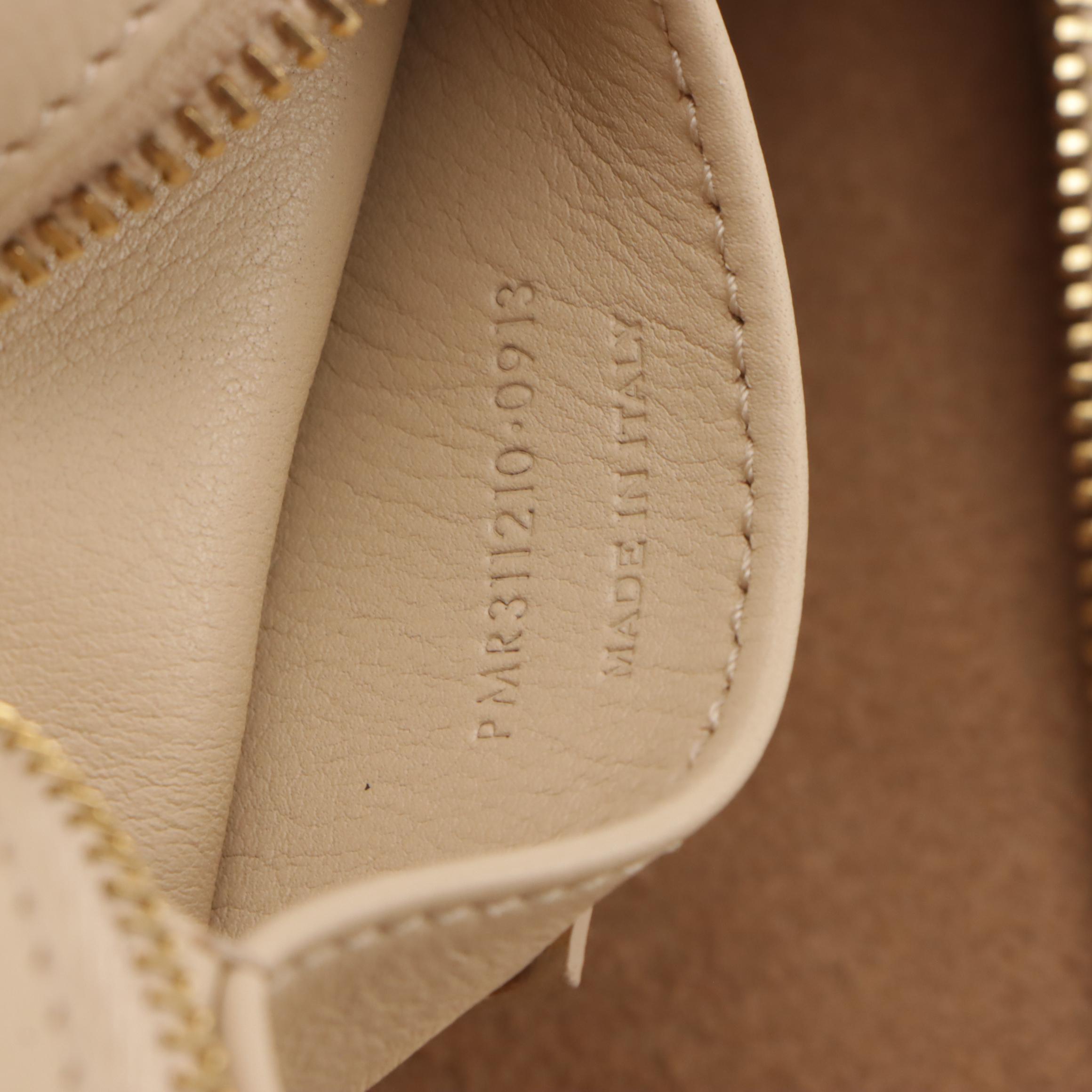 Saint Laurent YSL Cabas Two-Way Bag in Neutral Calfskin Leather