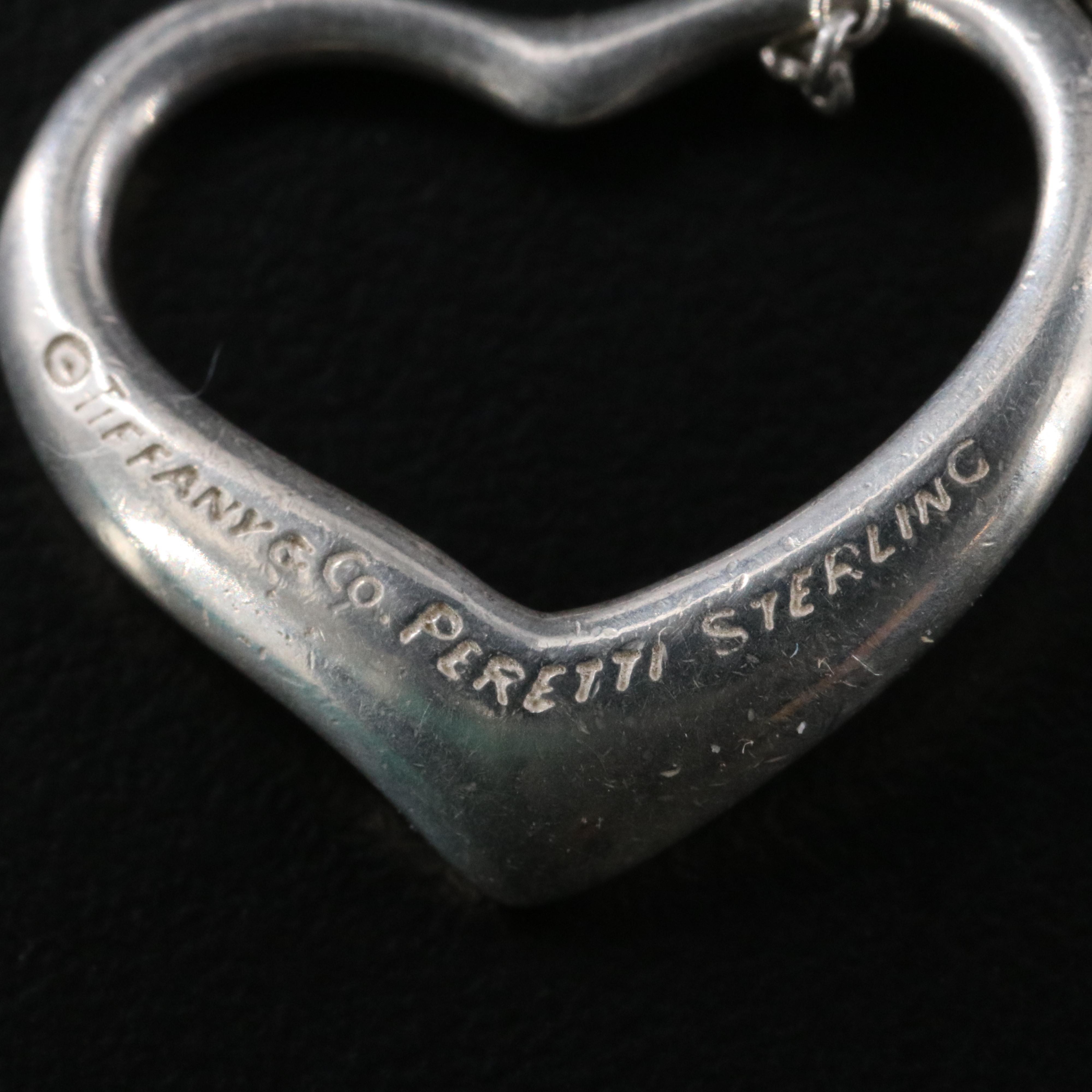 Elsa Peretti for Tiffany & Co. Open Heart Sterling Pendant Necklace