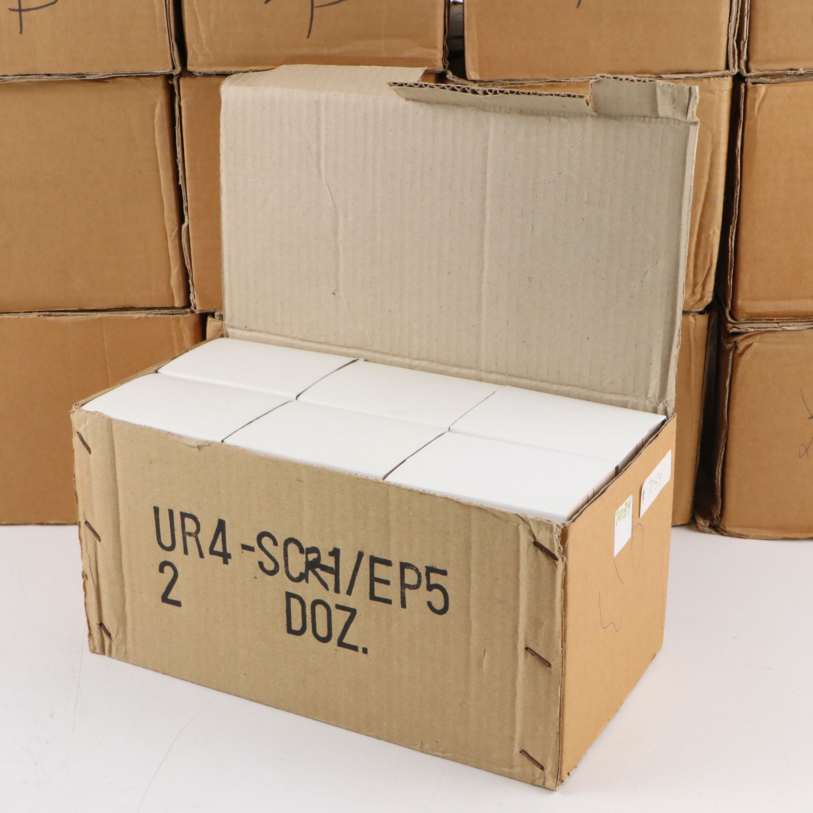 Marbled Pink Paper Covered Plastic Earring Holder Boxes