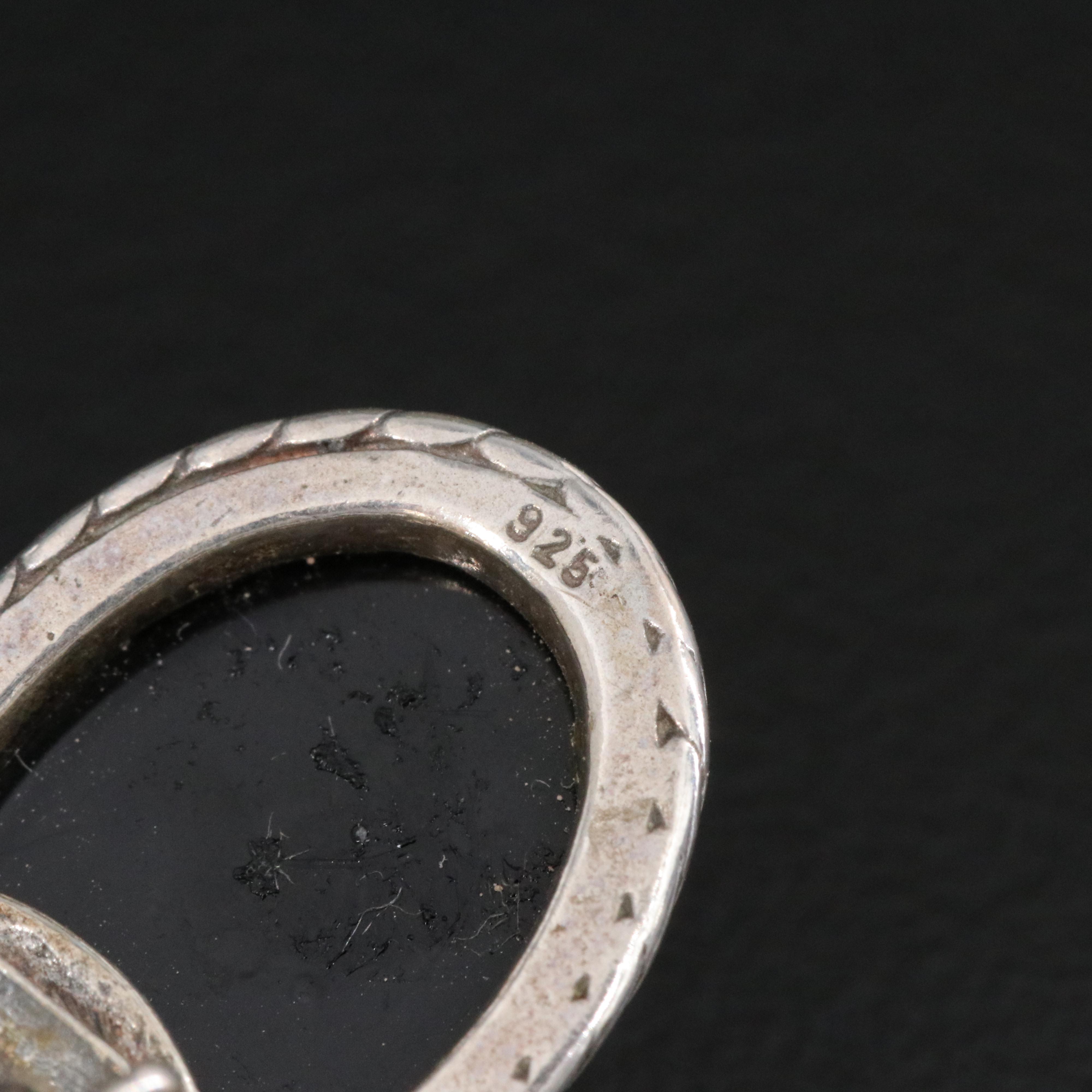 Sterling Amber Clip Earrings