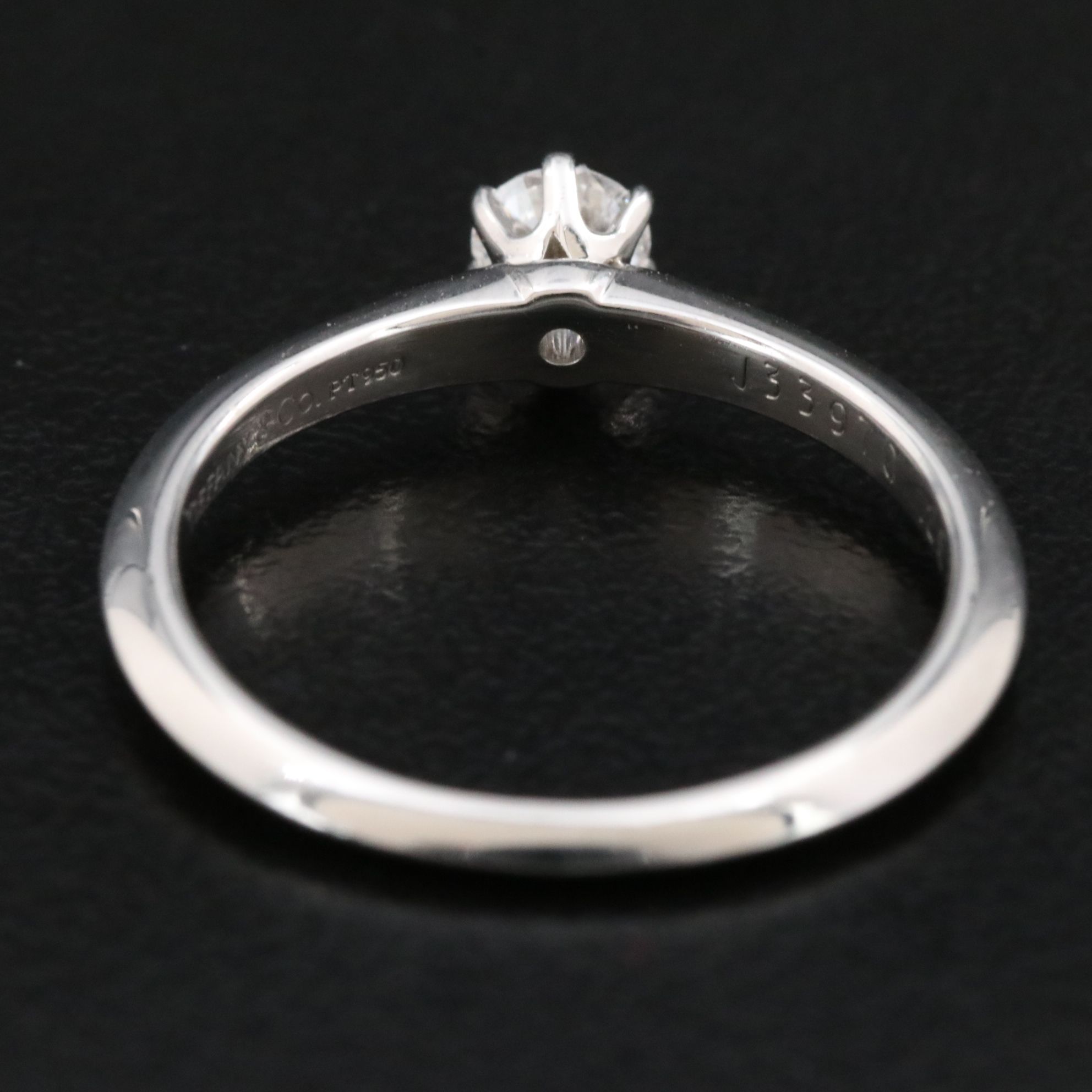 Tiffany & Co. Platinum 0.25 CT Diamond Knife Edge Solitaire Ring