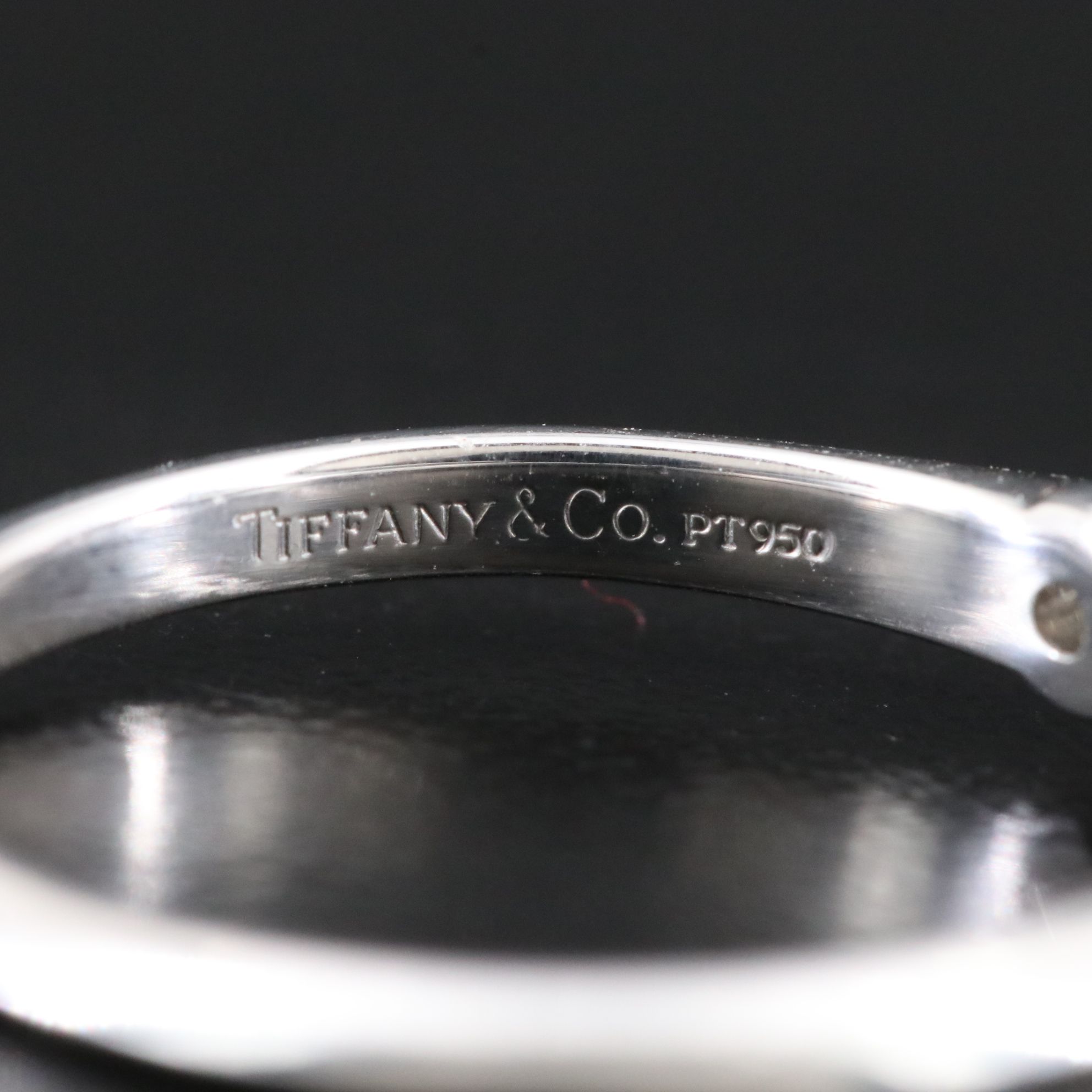 Tiffany & Co. Platinum 0.25 CT Diamond Knife Edge Solitaire Ring