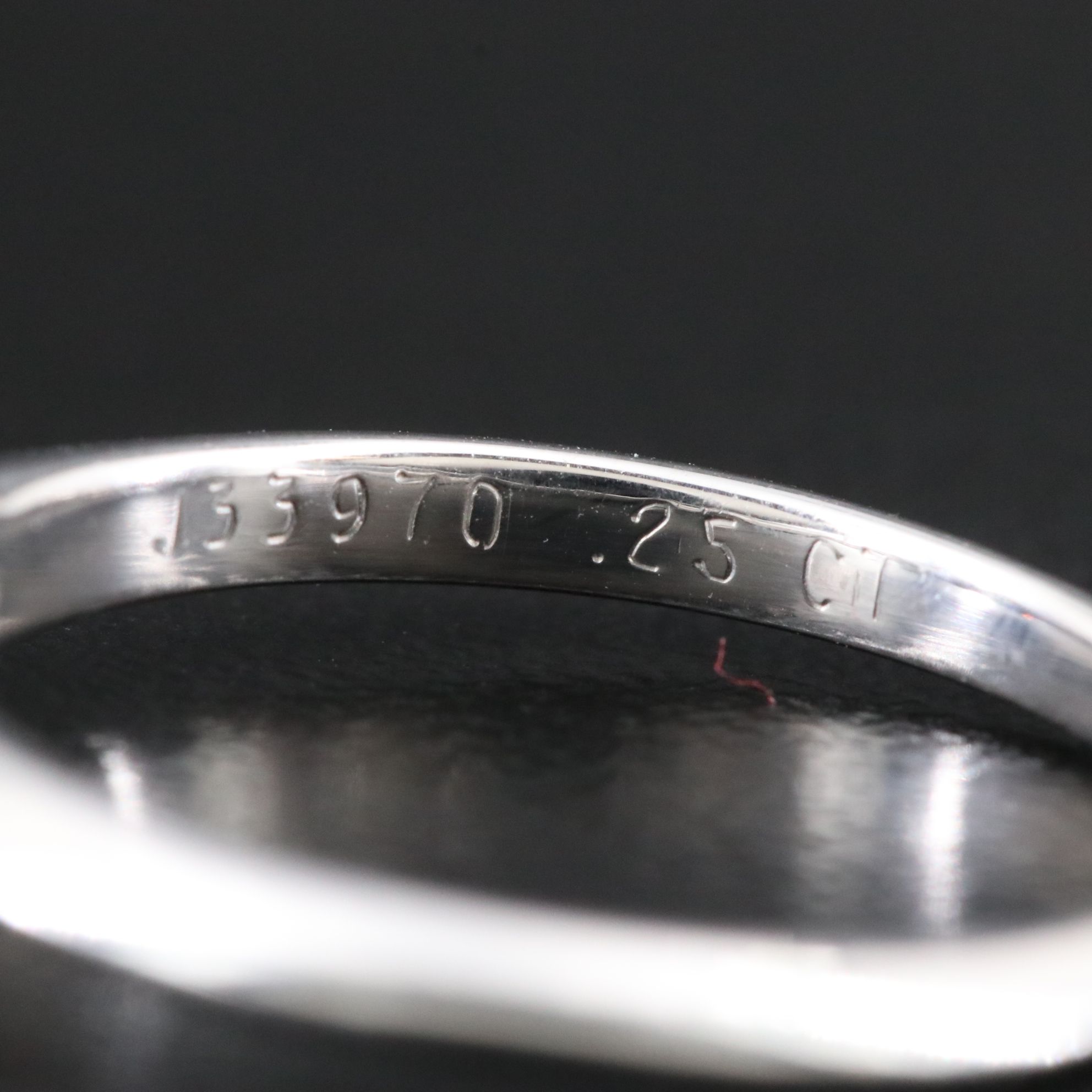 Tiffany & Co. Platinum 0.25 CT Diamond Knife Edge Solitaire Ring