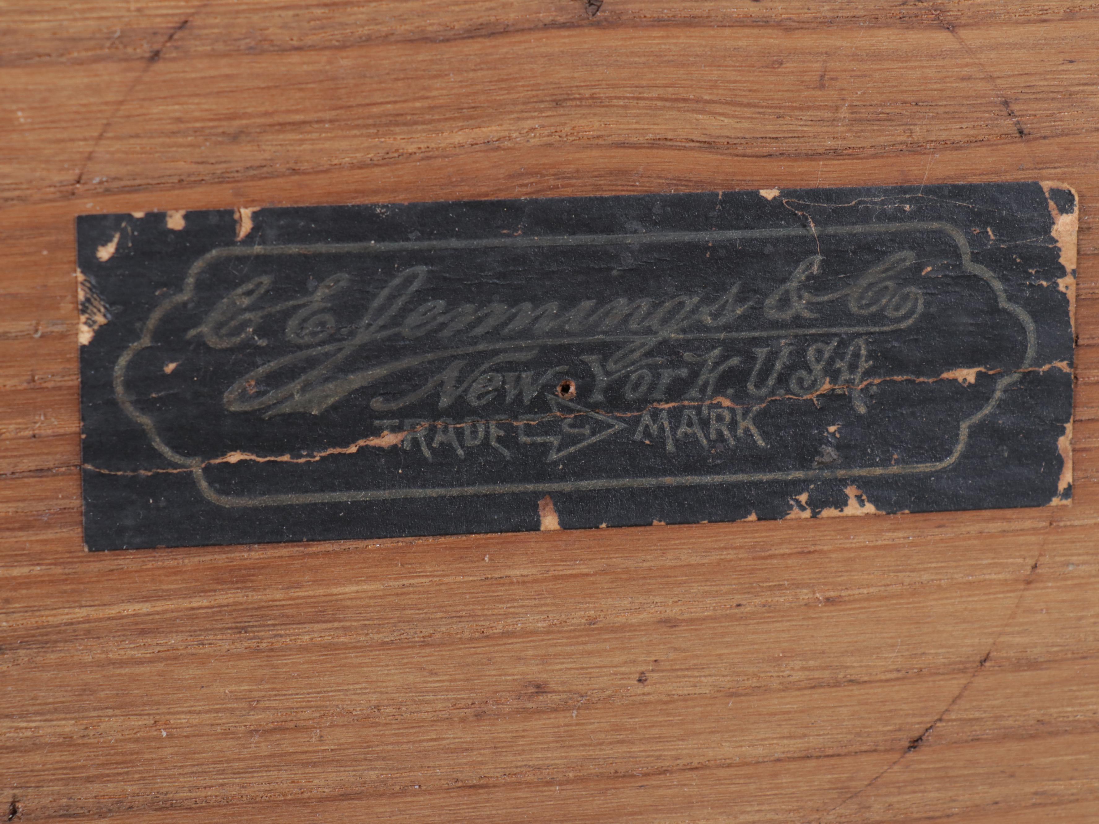 Industrial Wood and Metal Cart with C. E. Jennings & Co. Tool Storage Chest