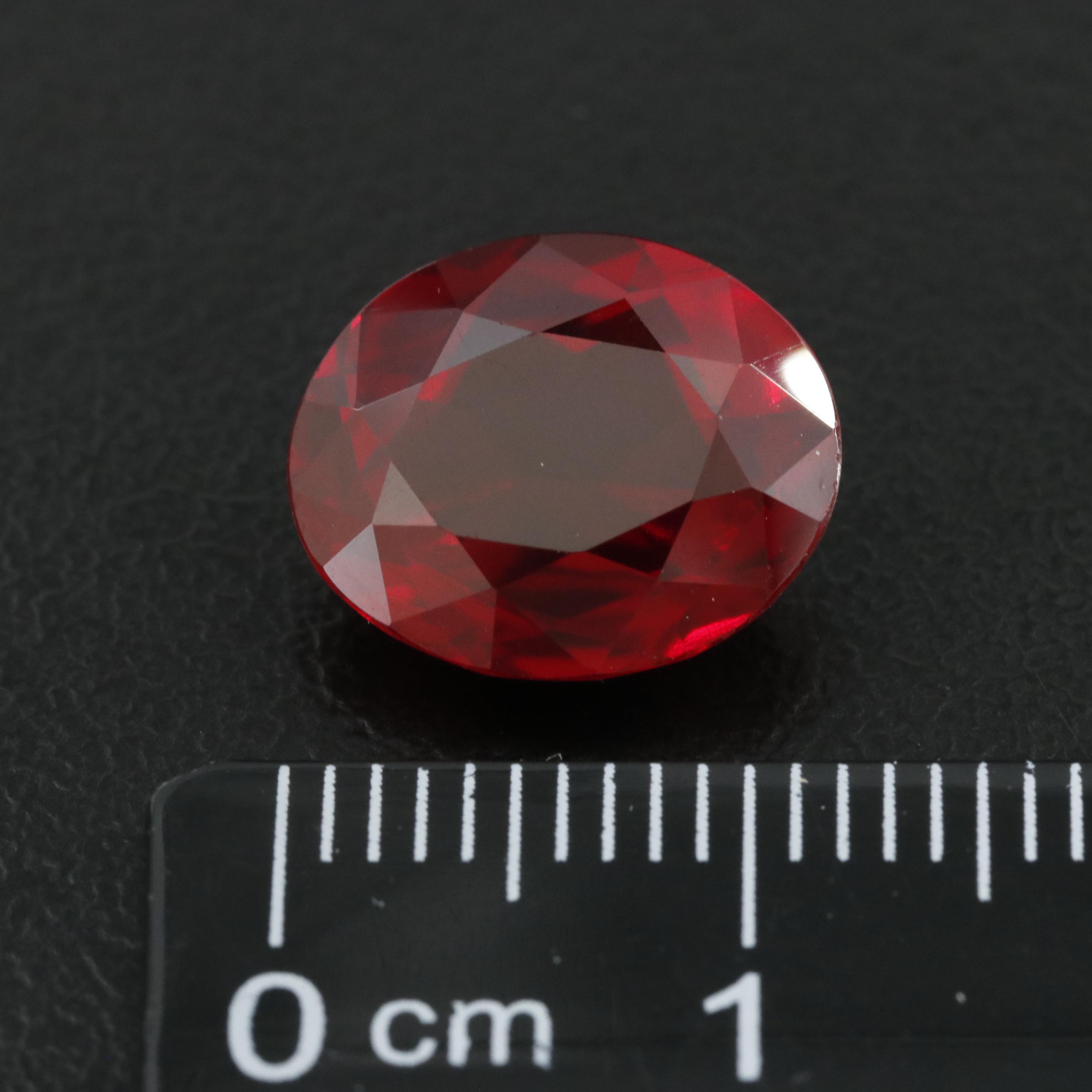 Loose 5.76 CT Lab Grown Ruby