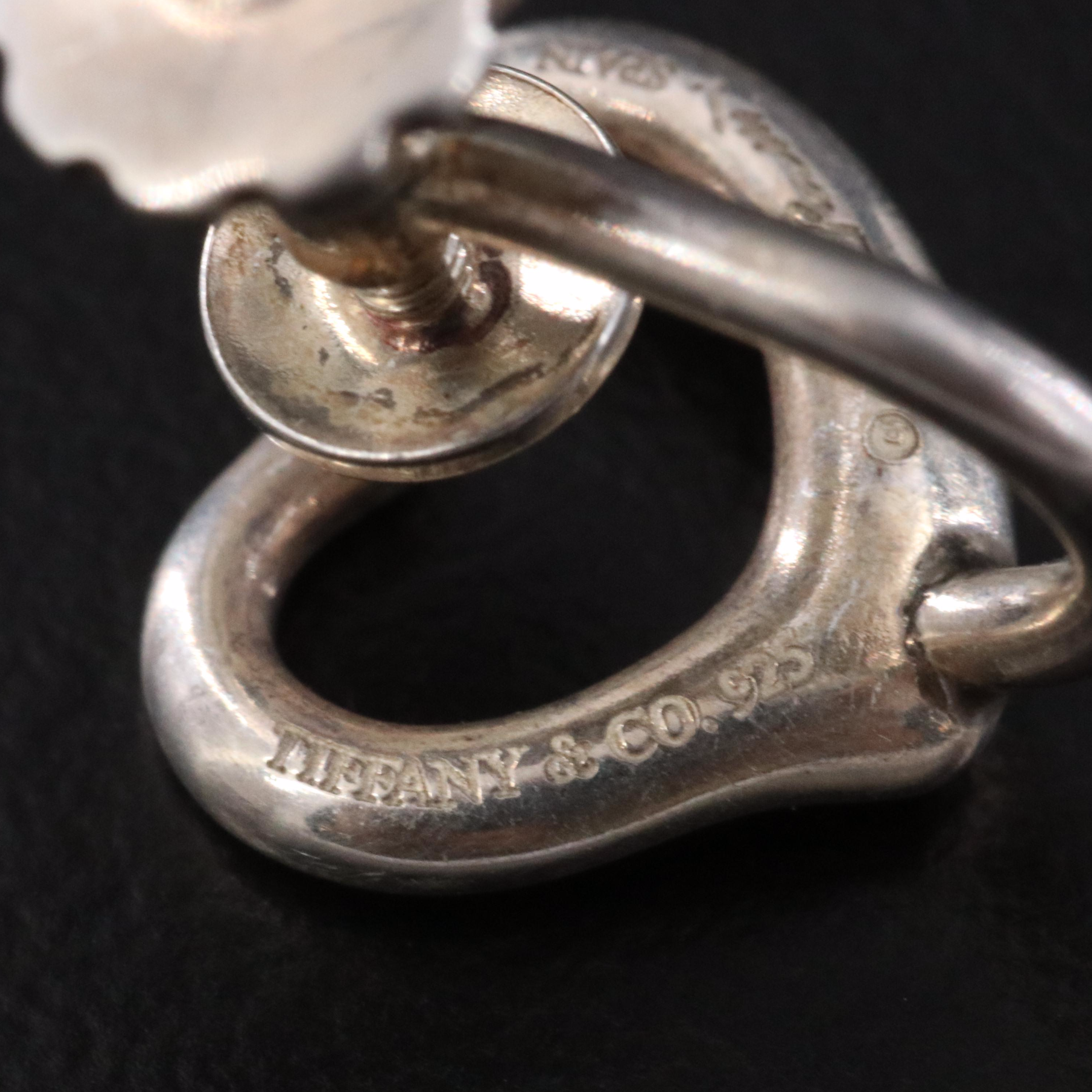 Elsa Peretti for Tiffany & Co. Open Heart Sterling Screw Back Earrings