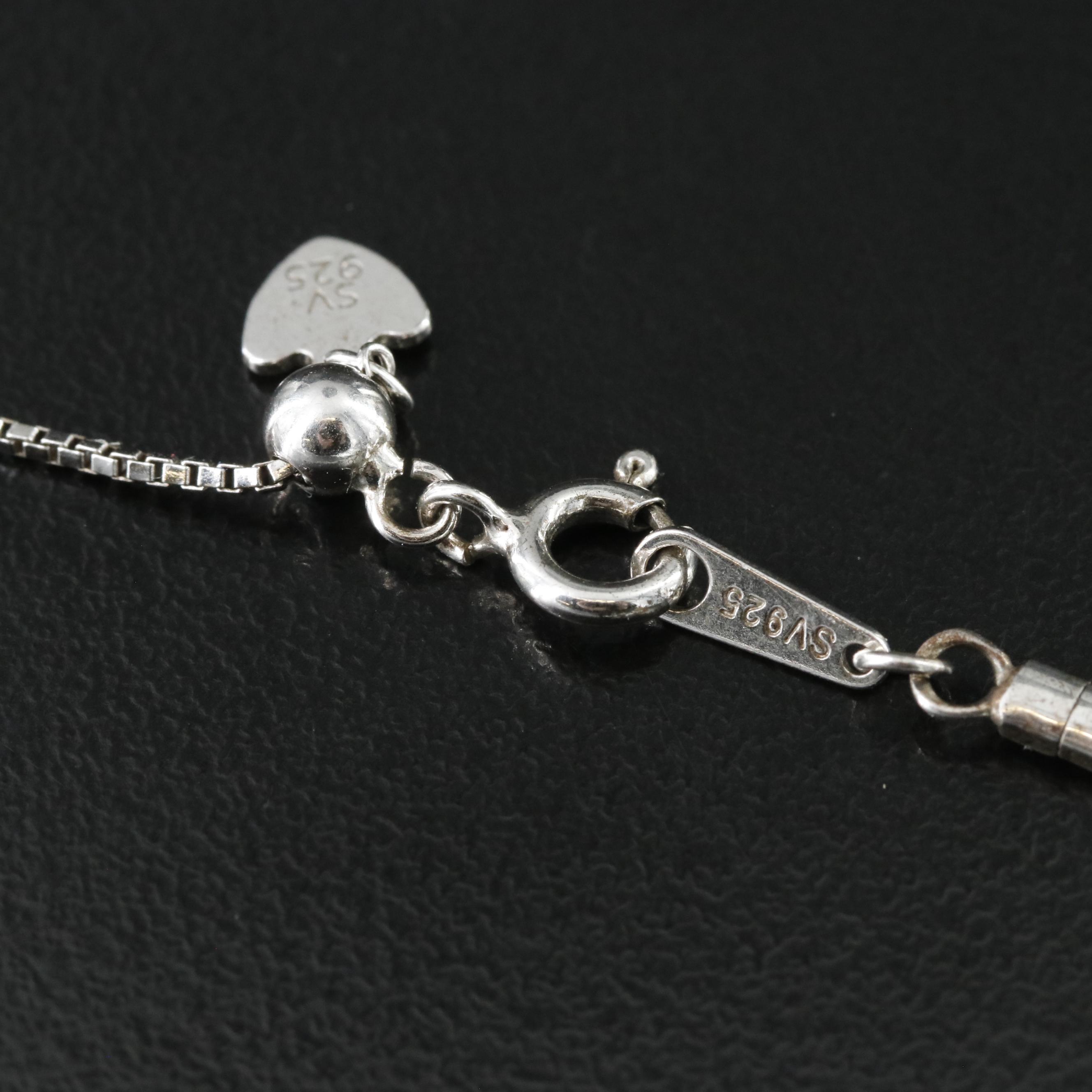 Sterling Pearl Foliate Pendant Necklace