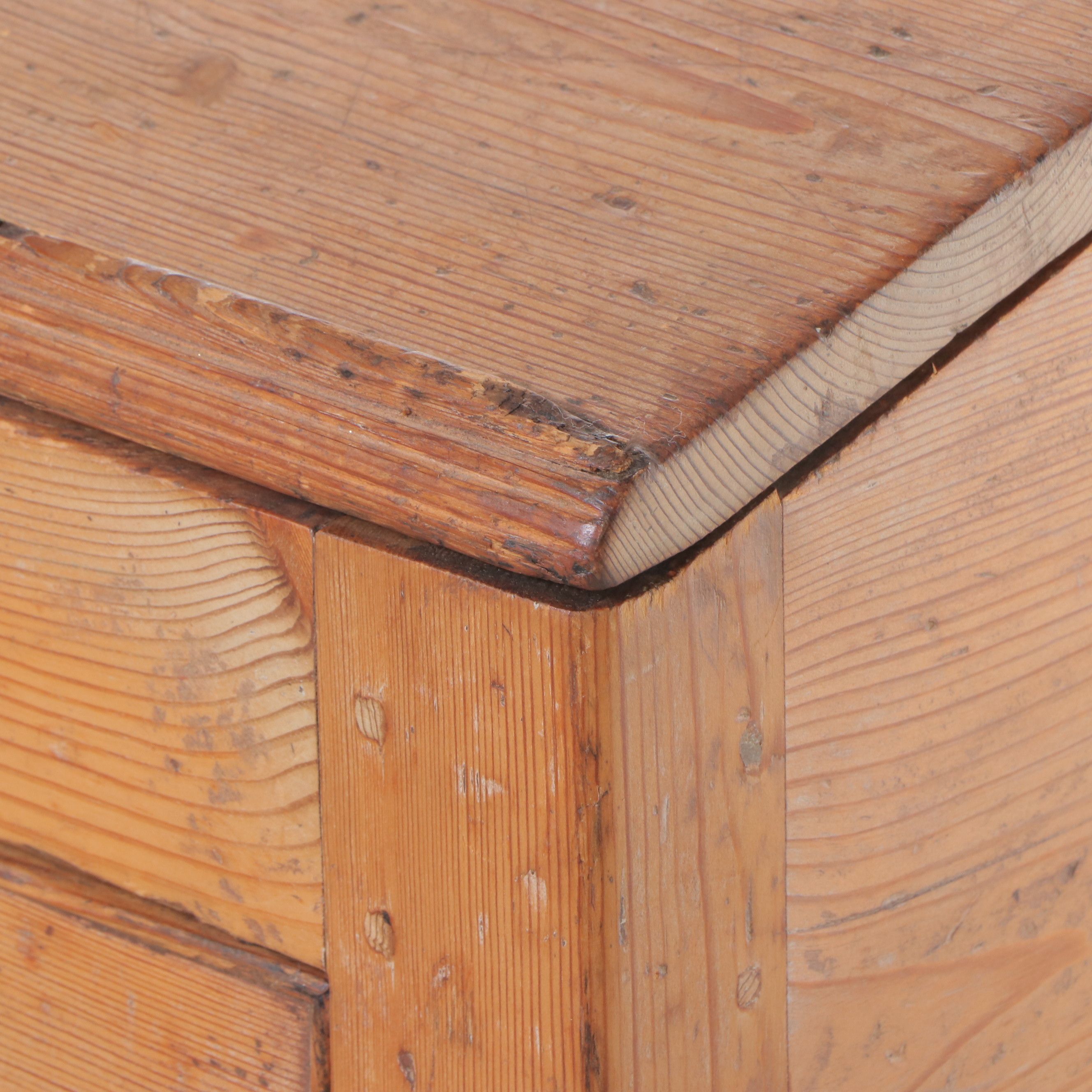 Antique Early American Style Pine Slat-Front Desk