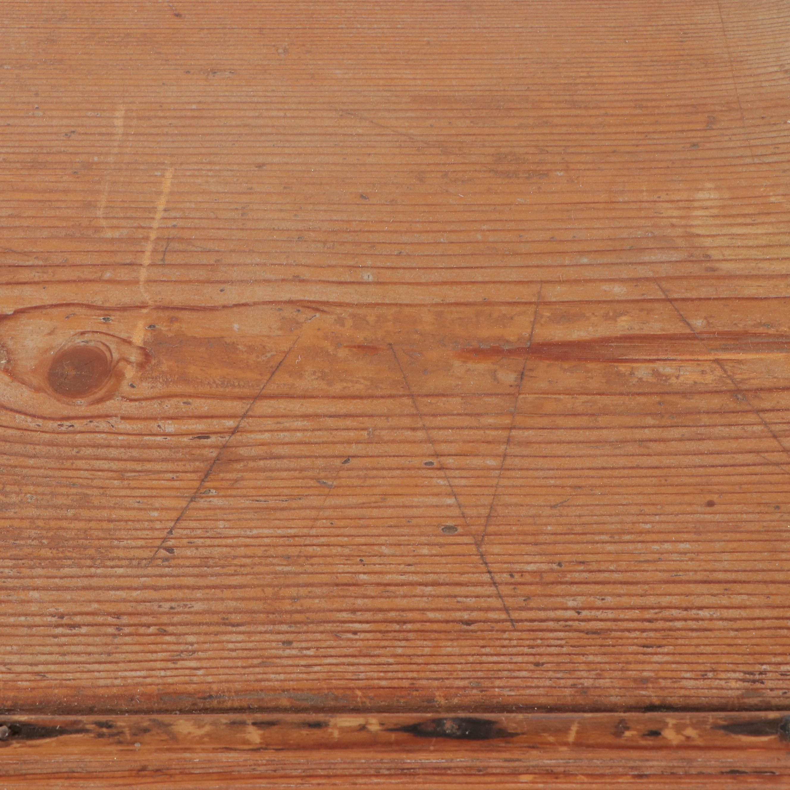 Antique Early American Style Pine Slat-Front Desk