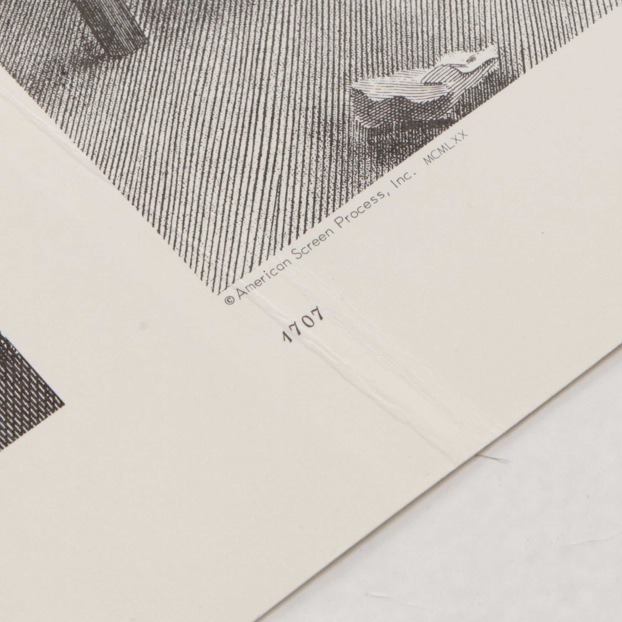 American Screen Process Uncut Lithographs "The Critic" & "Queen of the Vineyard"