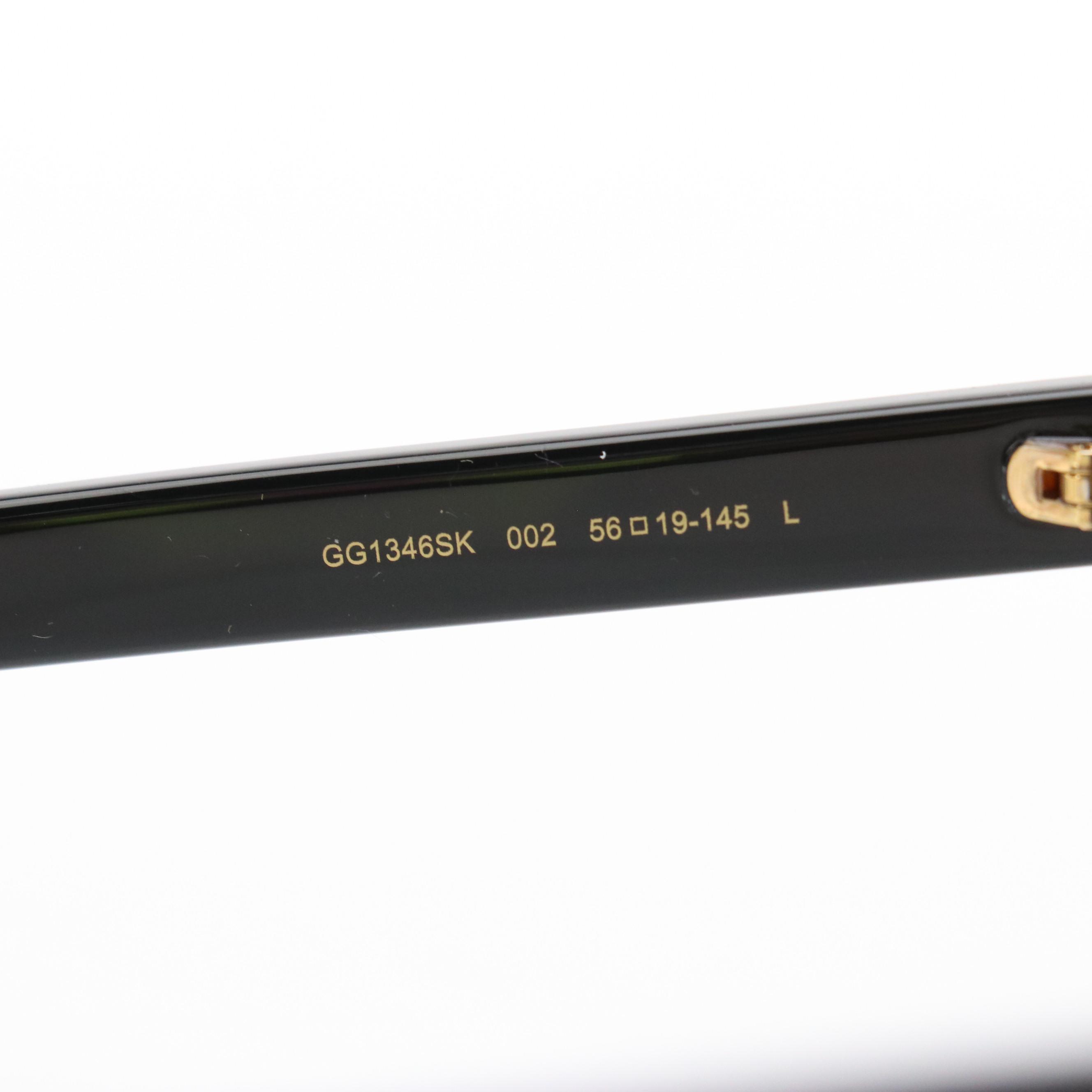 Gucci GG1346SK 002 Horn-Rimmed Sunglasses with Case