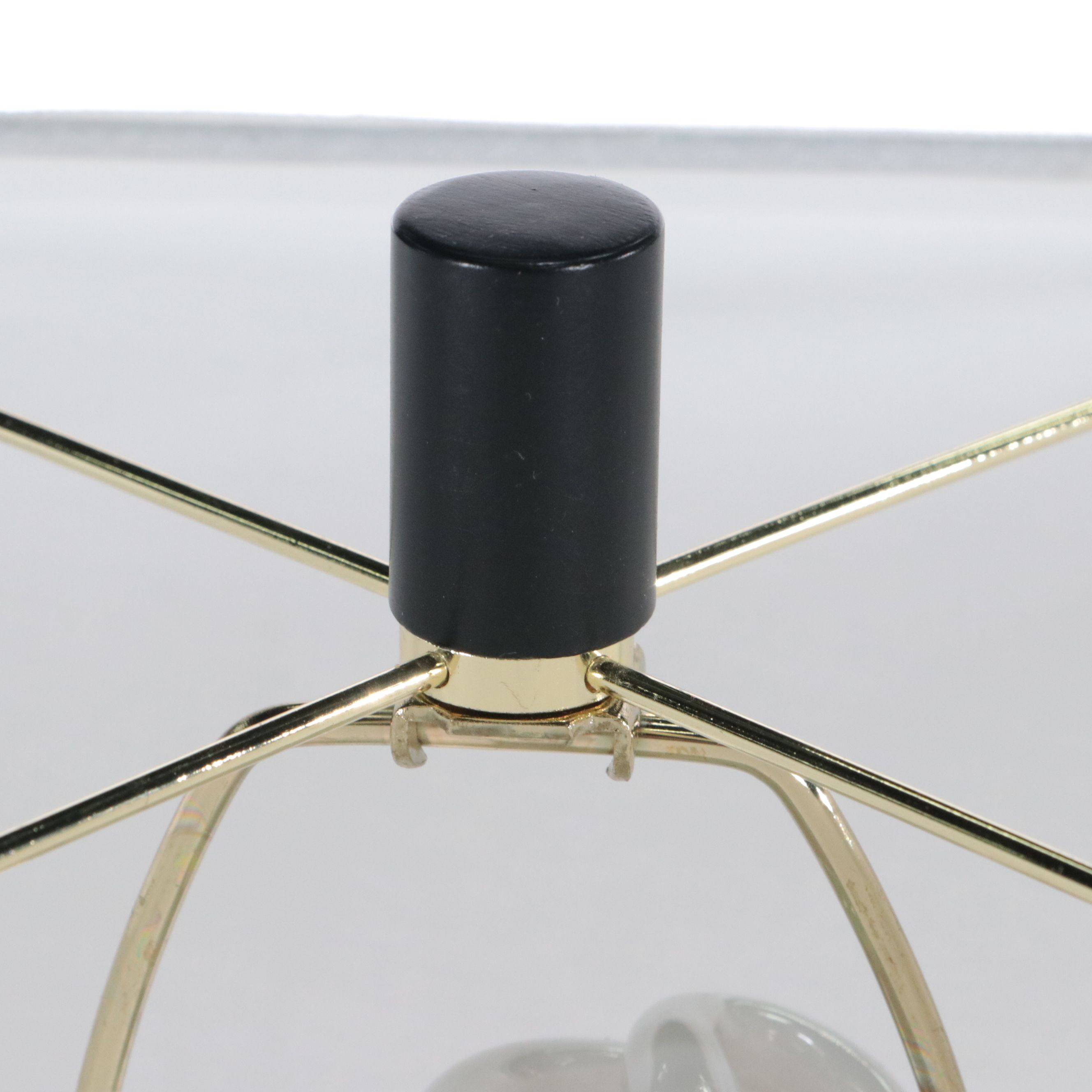 Pair of Cole Minimalist Metal Table Lamps with Rectangular Shades and USB Ports