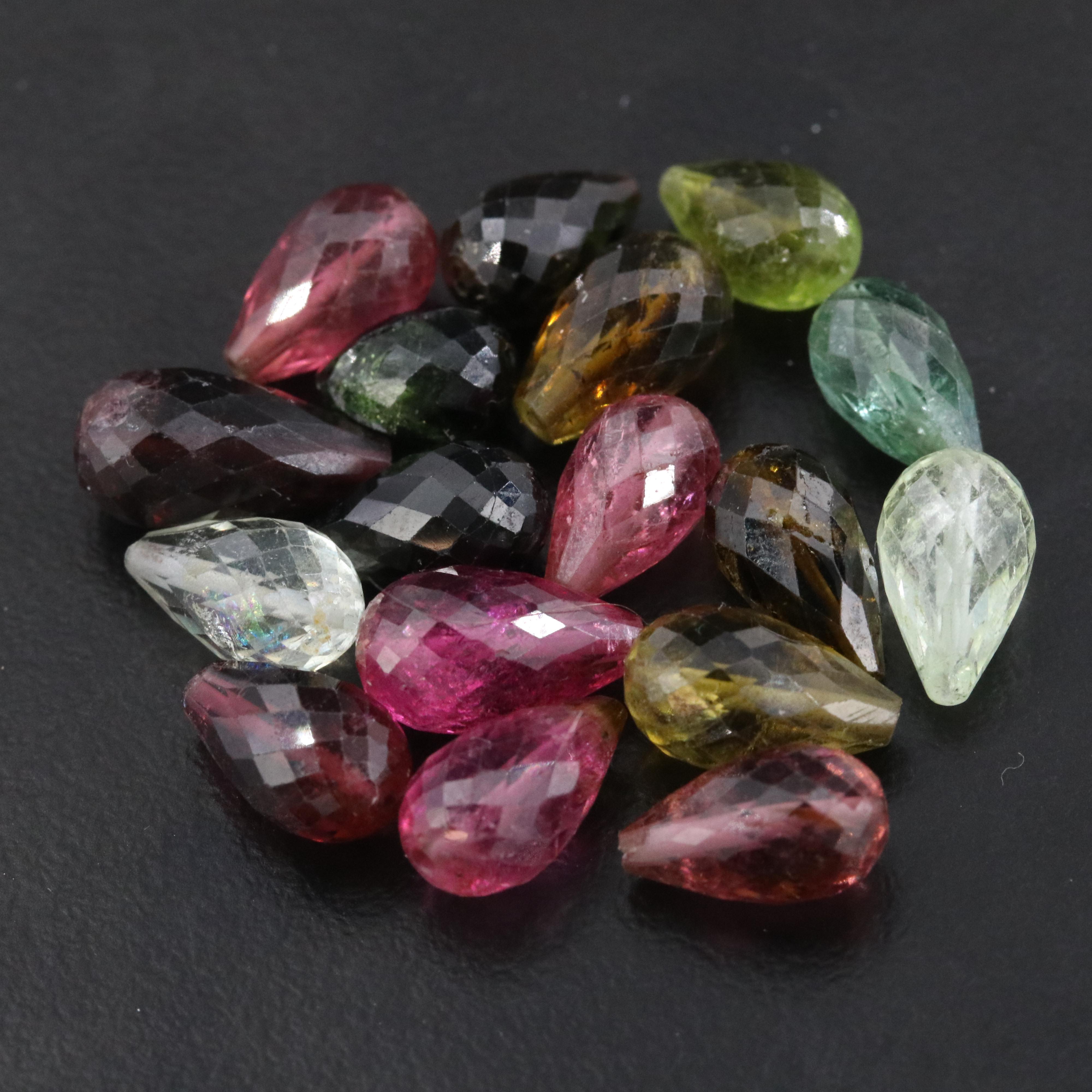 Loose 39.28 CTW Tourmaline Beads
