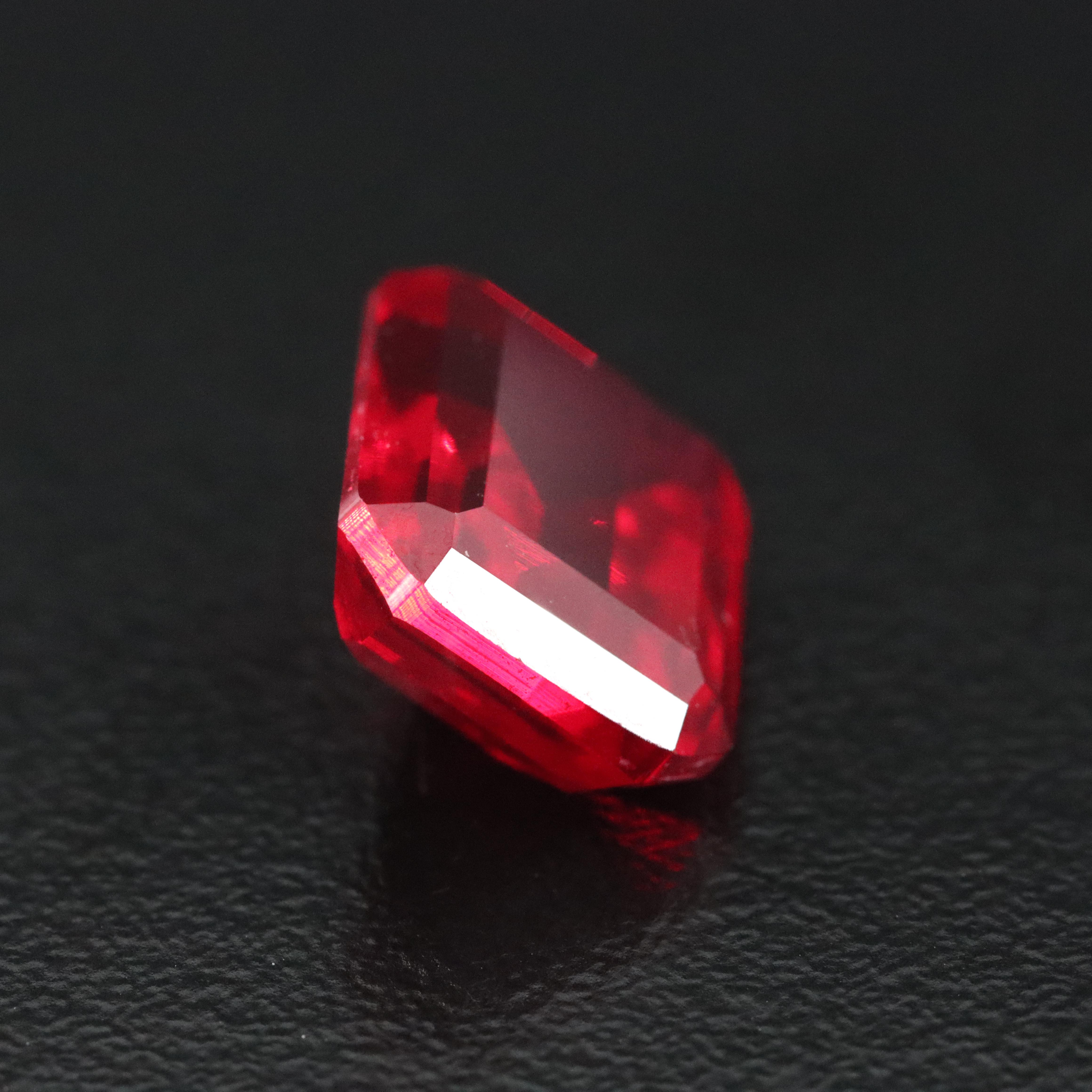Loose 8.27 CT Lab Grown Ruby