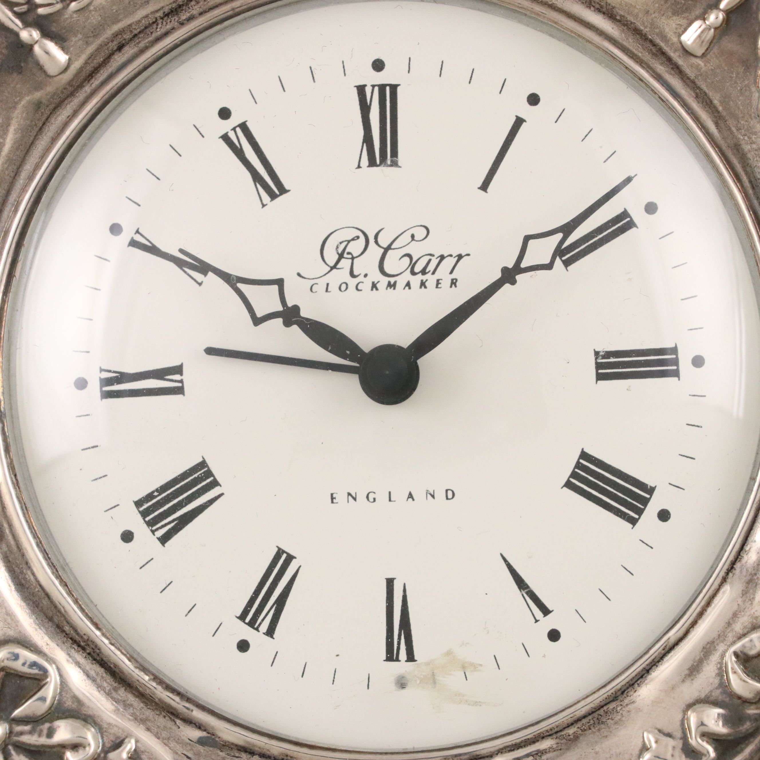 Carr's English Sterling Silver Desk Clock, 1995